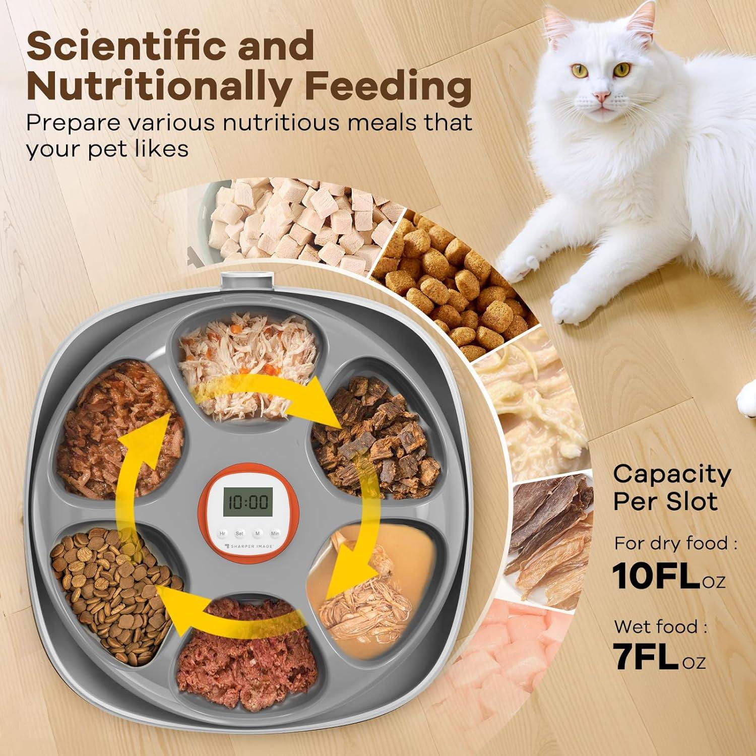 Dispensador Automático de Comida para Gatos Sharper Image 2kg