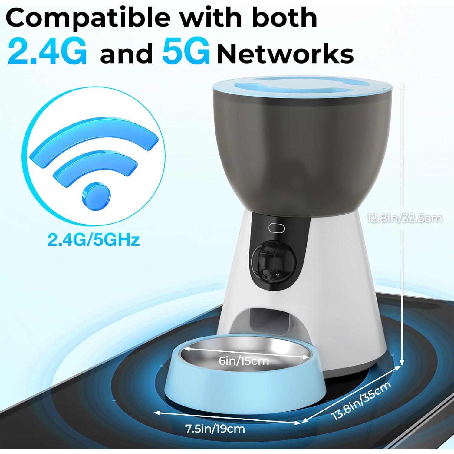 Dispensador Automático de Comida Ownpets 4L con Cámara HD 1304P