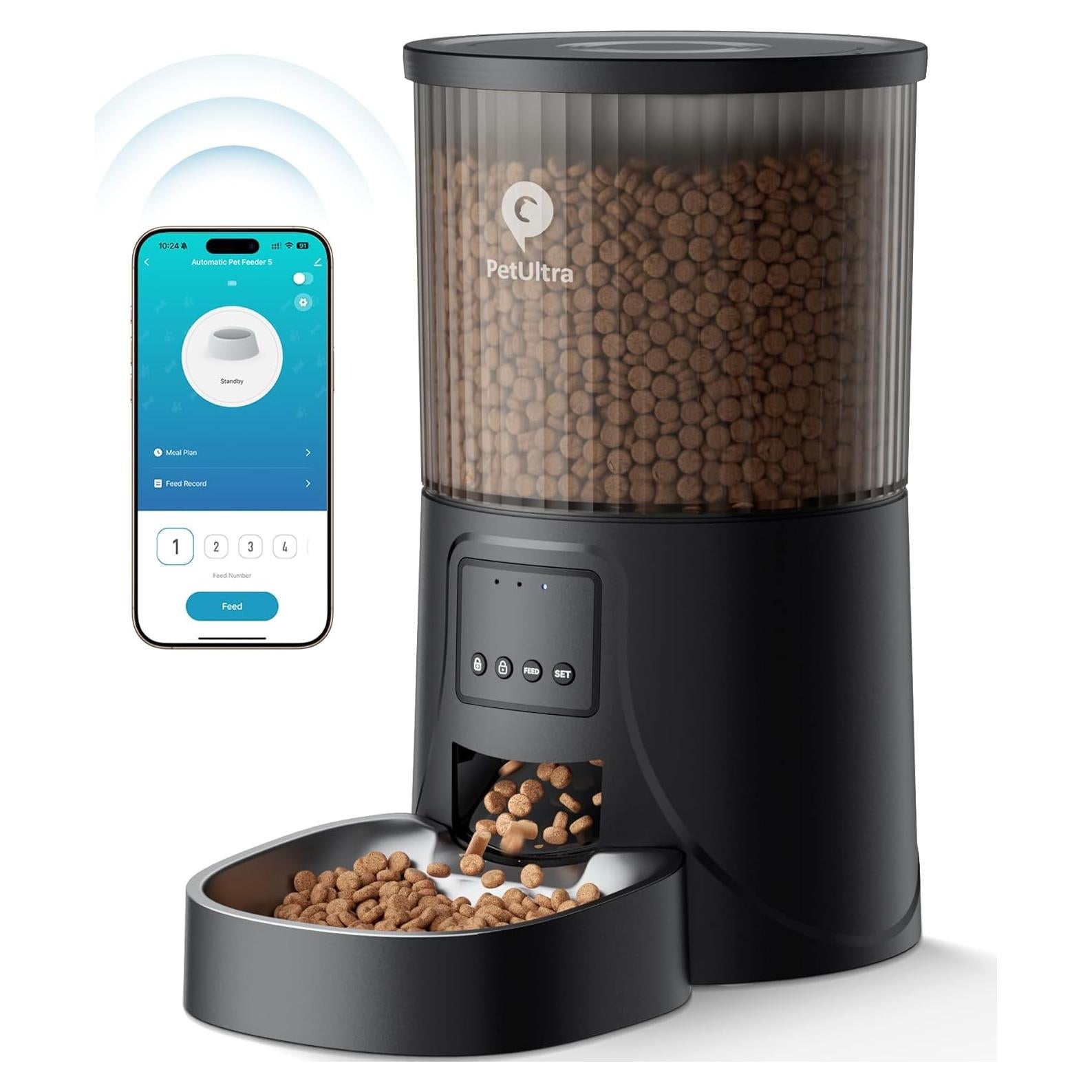 Dispensador Automático de Comida para Gatos PETULTRA WiFi 5GHz