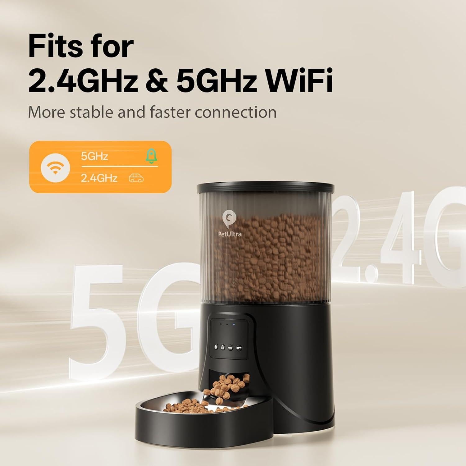 Dispensador Automático de Comida para Gatos PETULTRA WiFi 5GHz