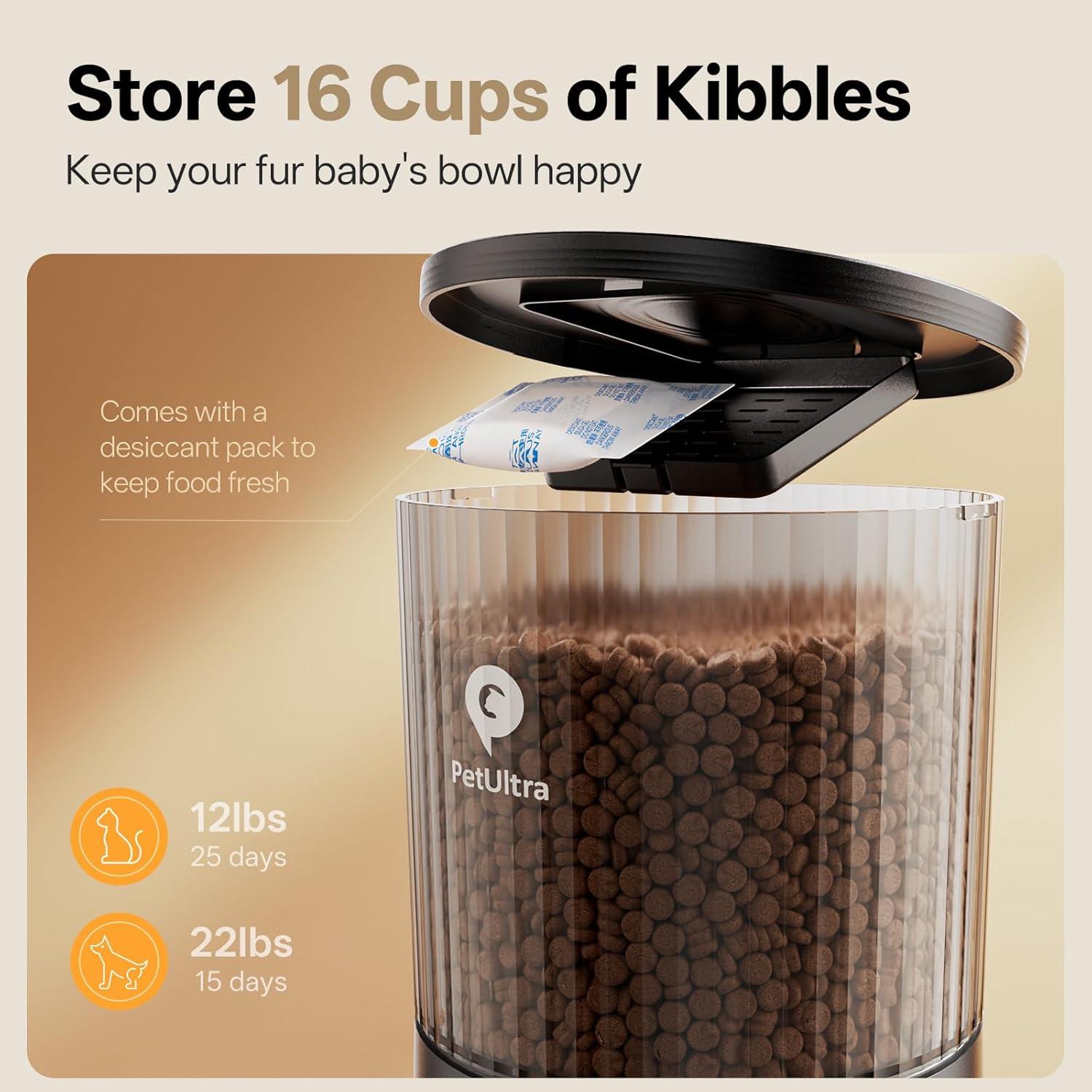 Dispensador Automático de Comida para Gatos PETULTRA WiFi 5GHz