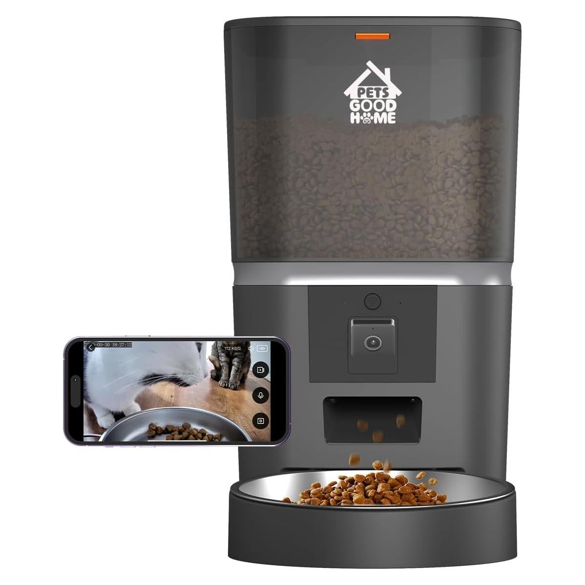 Comedero Inteligente PetsGoodHome 6L con Cámara HD y App