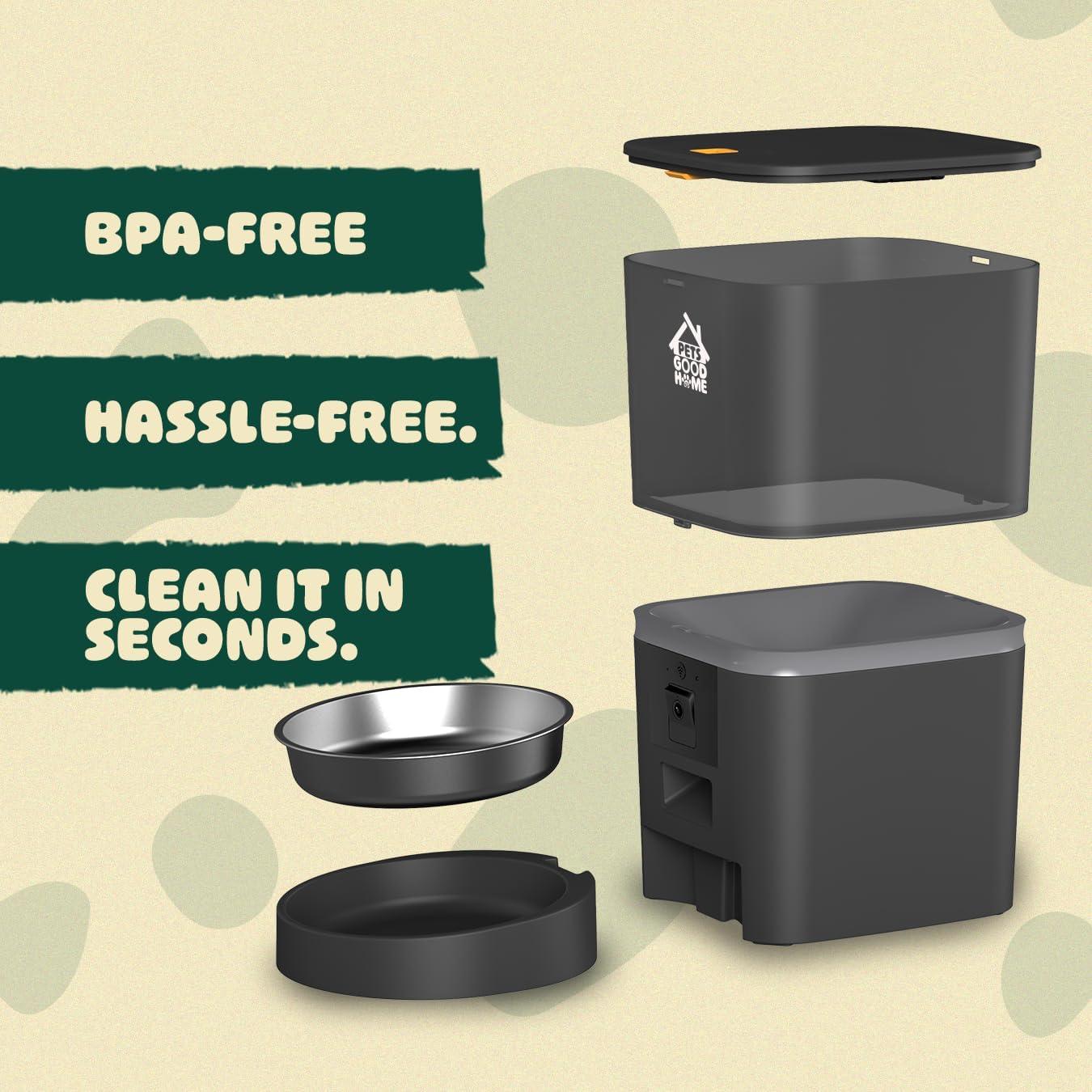 Comedero Inteligente PetsGoodHome 6L con Cámara HD y App