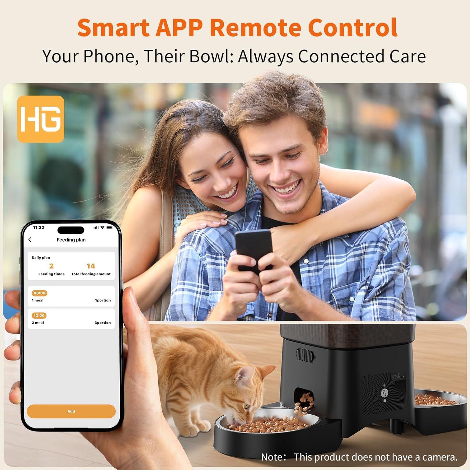 Dispensador Automático de Comida para Gatos HoneyGuaridan S25D WiFi