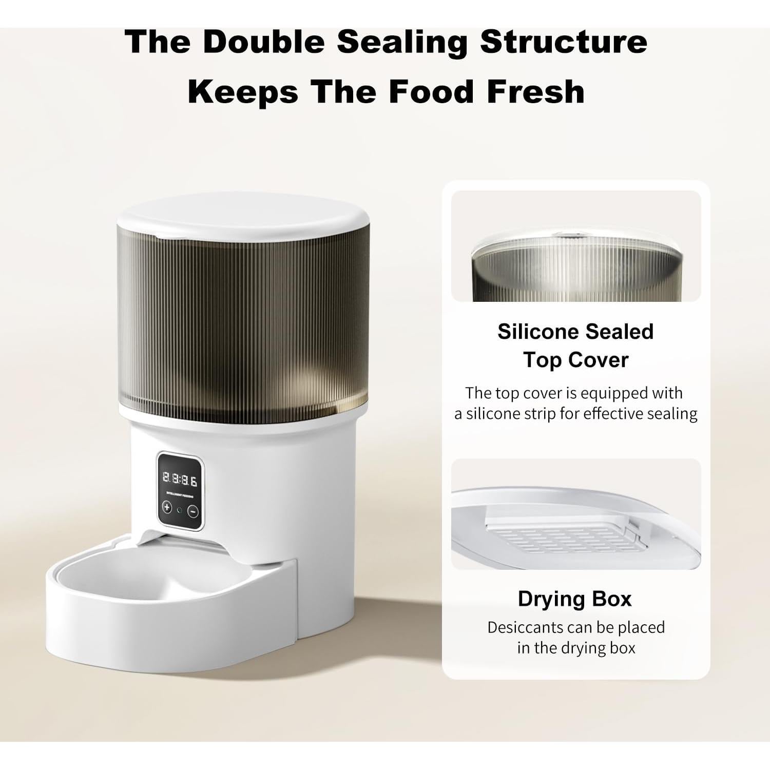 Comedero Automático para Gatos Relihom 4L Programable