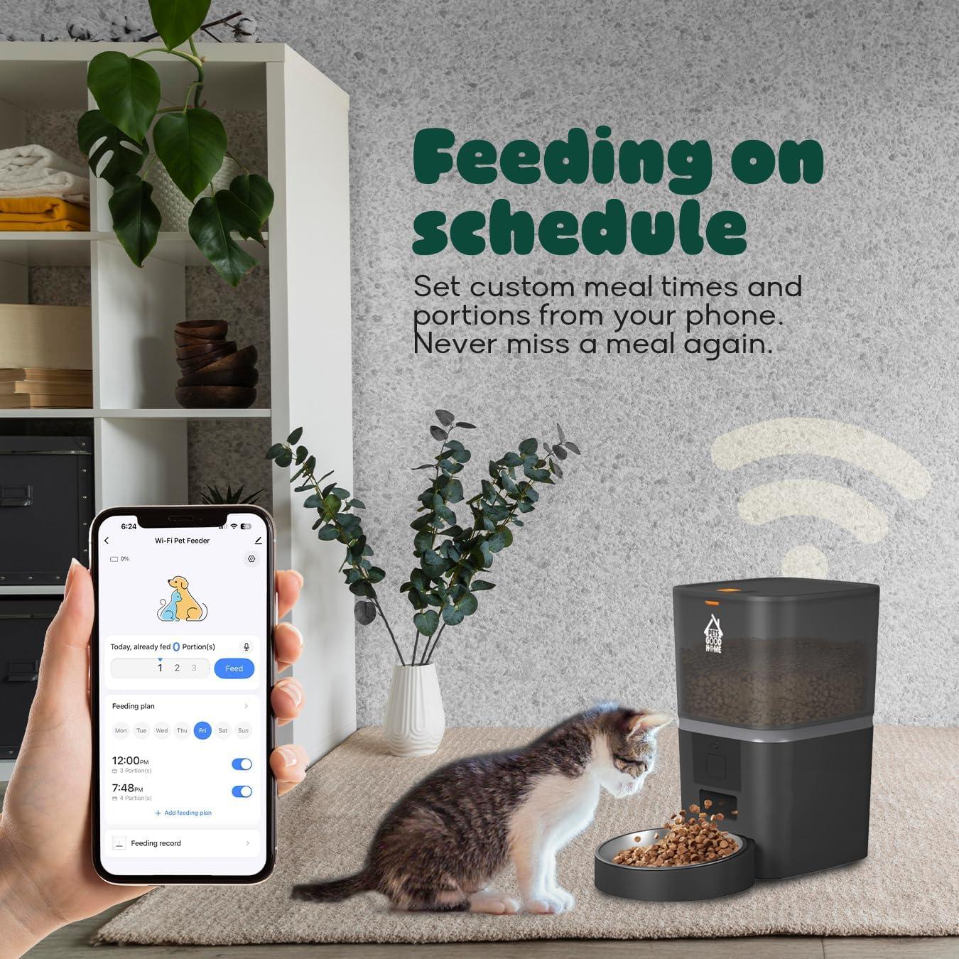 Comedero Inteligente PetsGoodHome 6L WiFi para Perros y Gatos