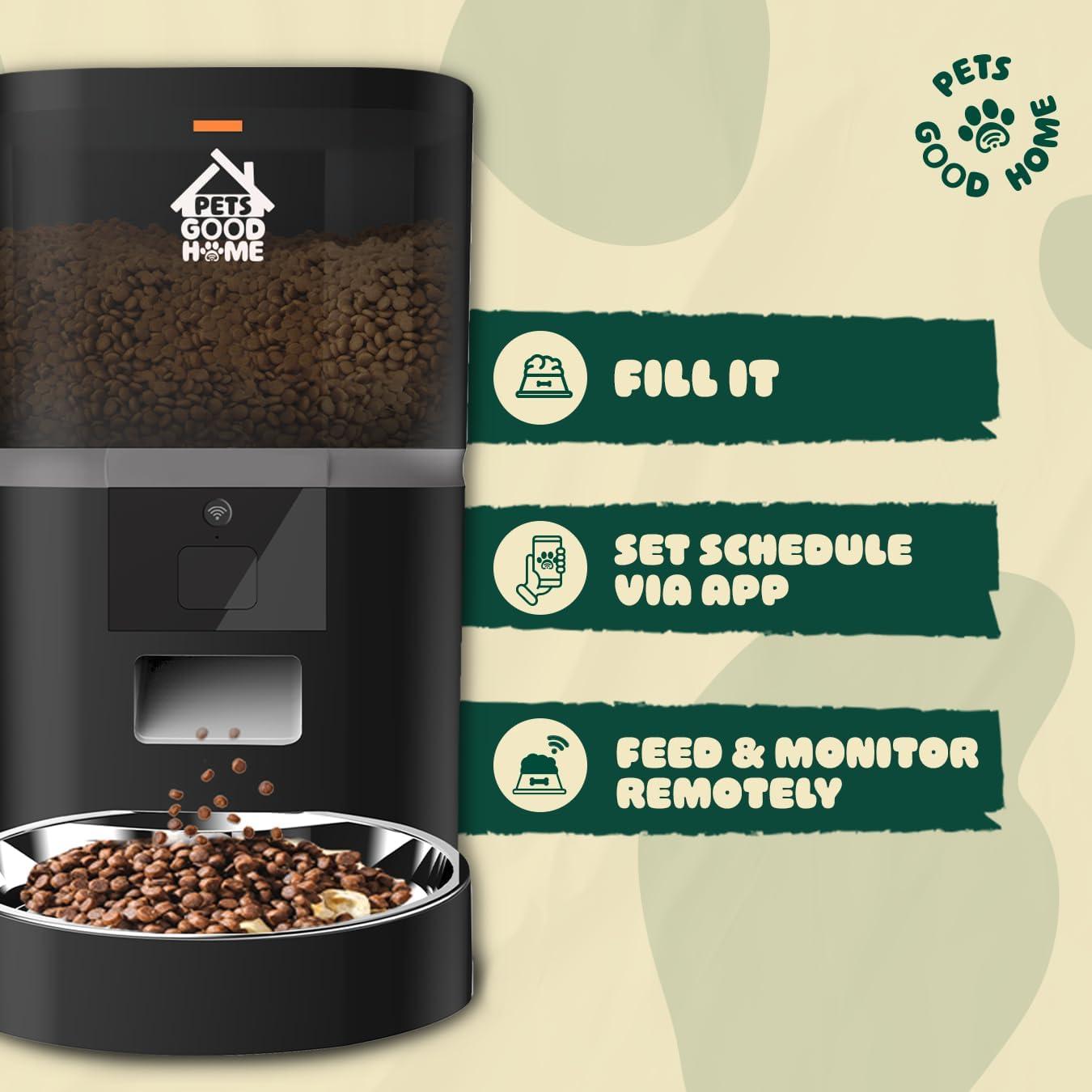 Comedero Inteligente PetsGoodHome 6L WiFi para Perros y Gatos