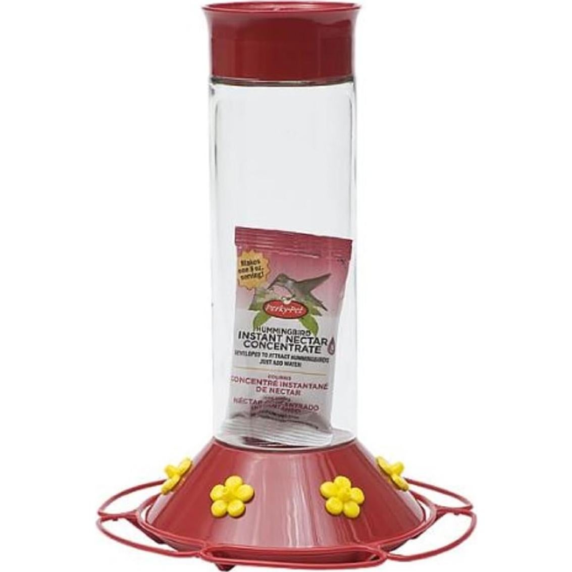 Alimentador de Colibríes Perky Pet 209B de Vidrio 0.88 L Rojo