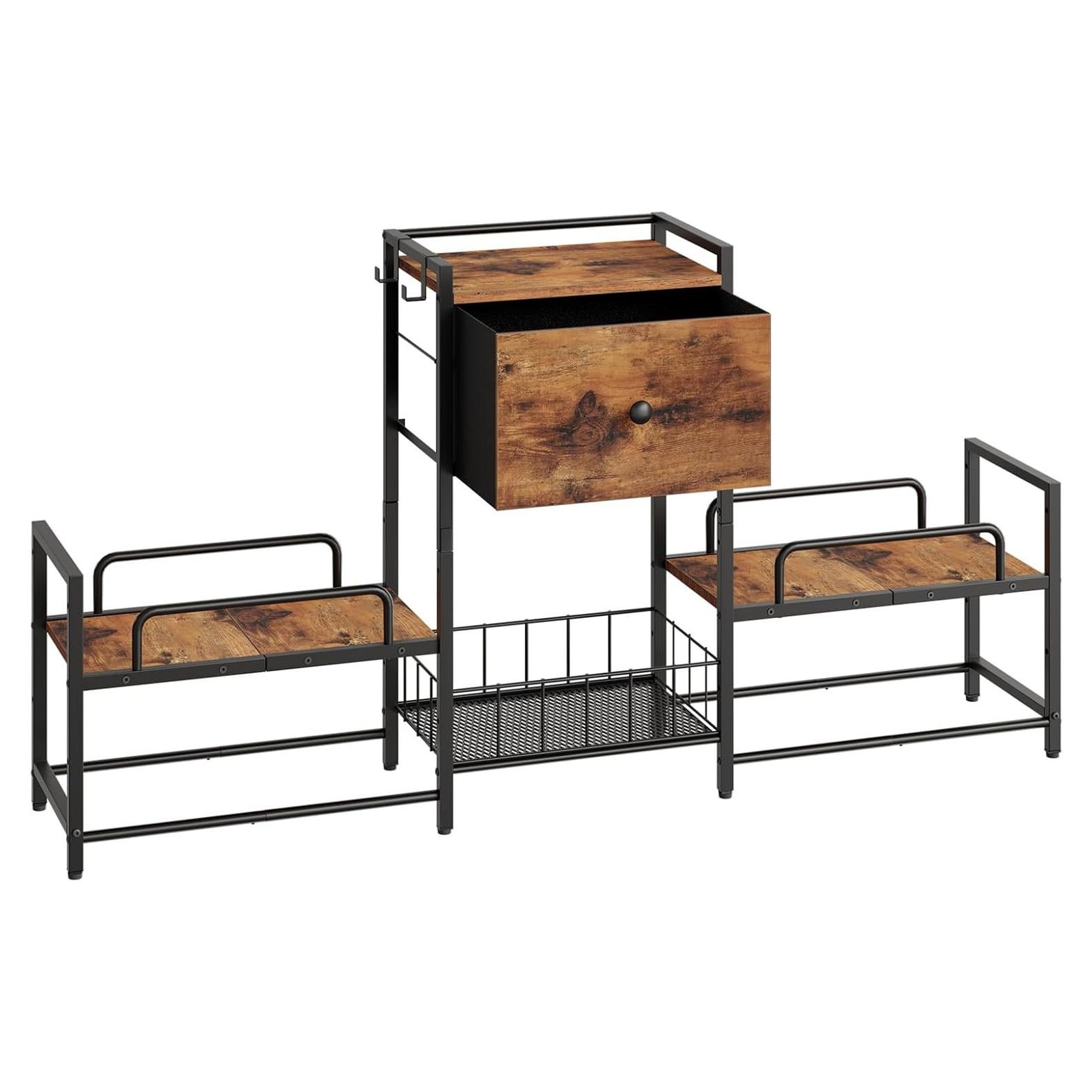 Soporte Elevado para Cuencos de Perro HOOBRO con Almacenamiento