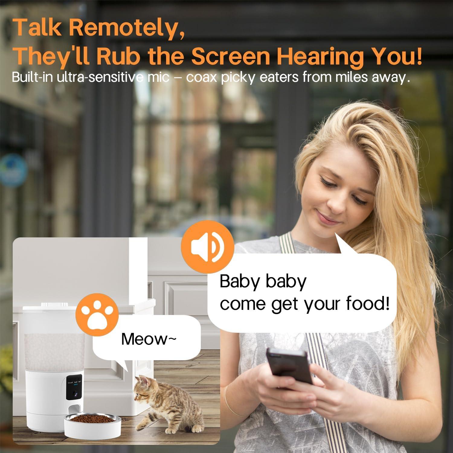 Comedero Automático SonoxJunan 6L con Cámara 2K y App