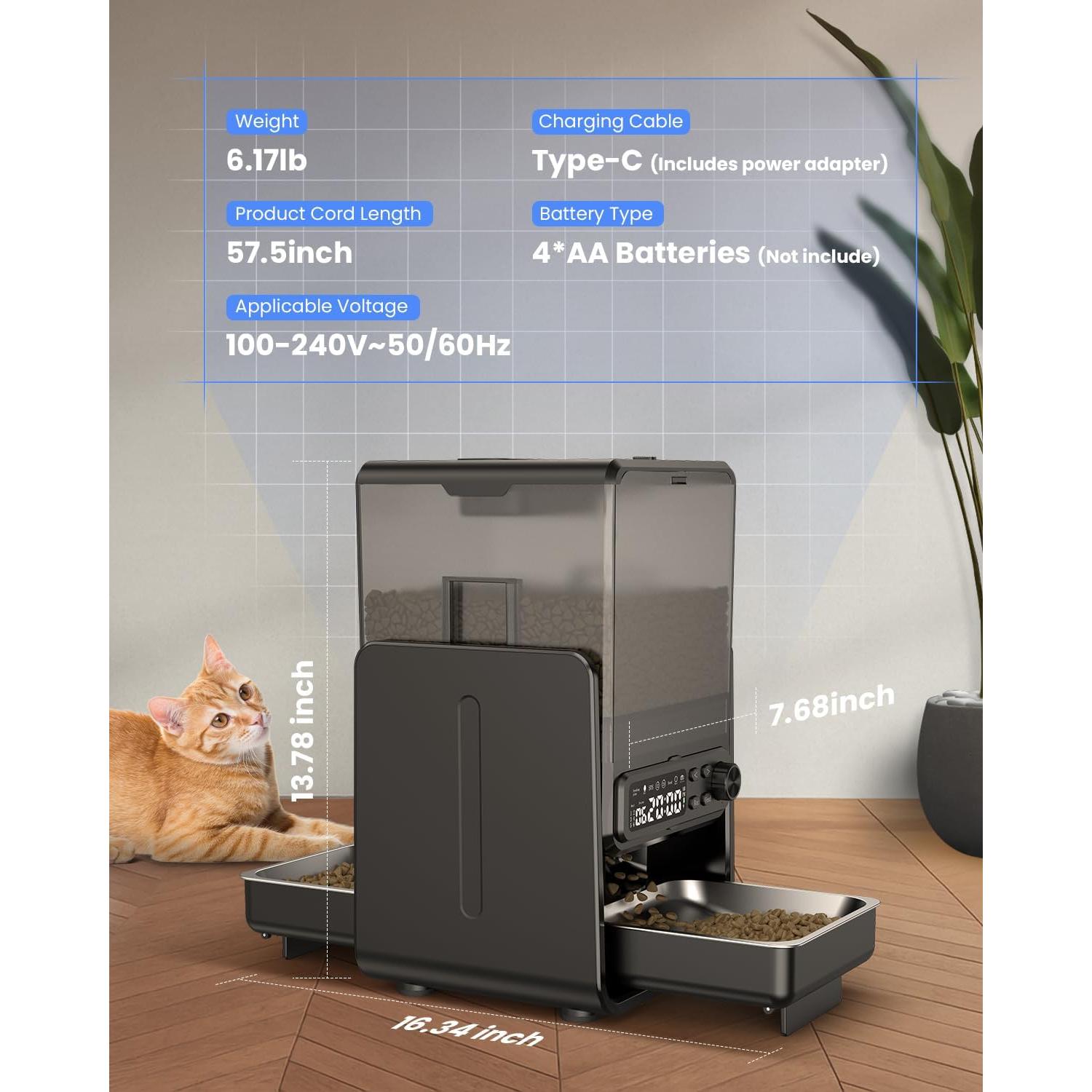 Comedero Automático CityFlee 5L para Gatos y Perros