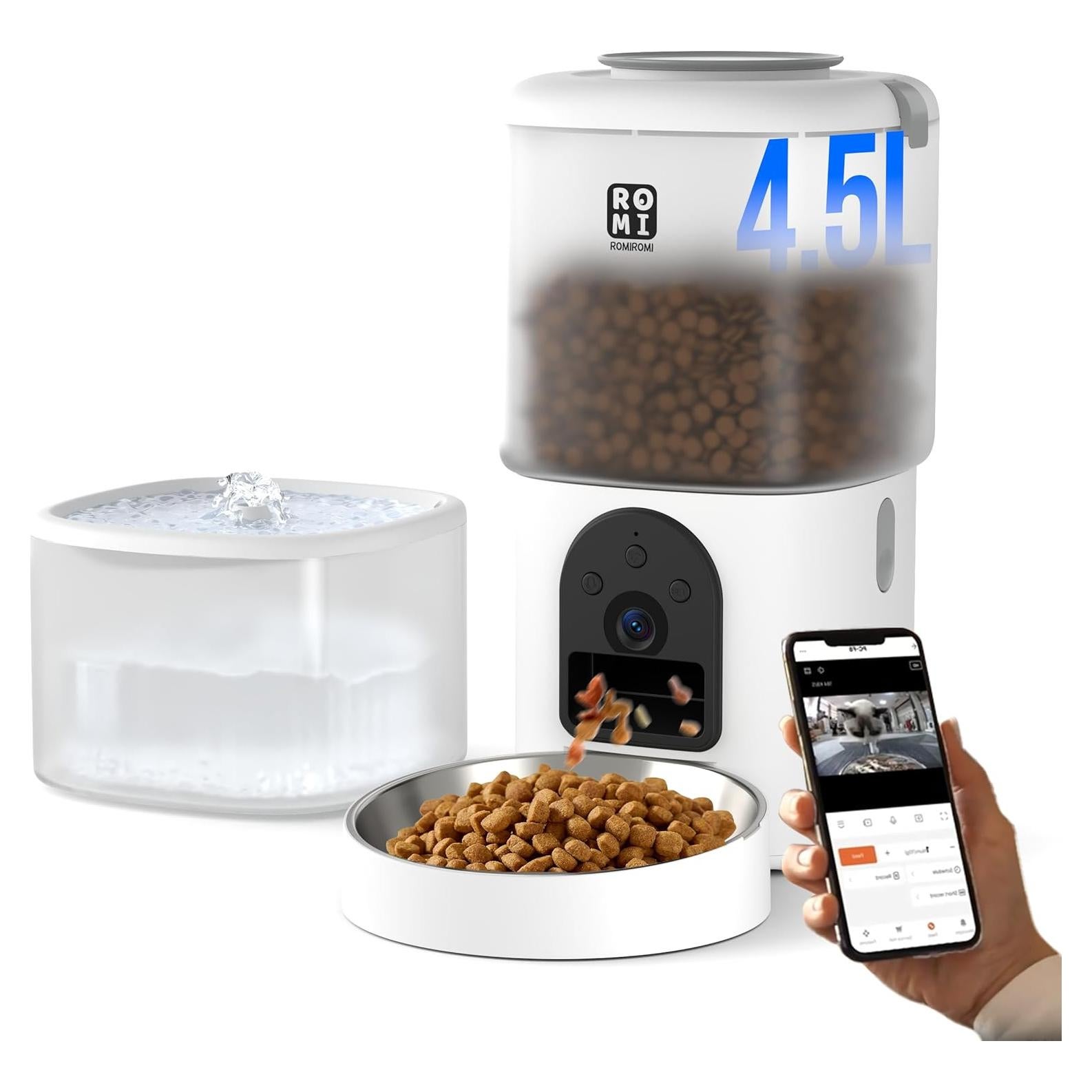 Comedero Automático Romiromi para Gatos con Cámara 1080P