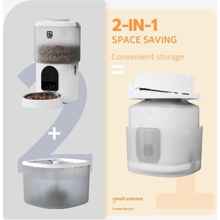 Comedero Automático Romiromi para Gatos con Cámara 1080P