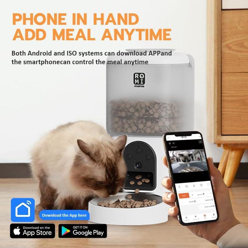 Comedero Automático Romiromi para Gatos con Cámara 1080P