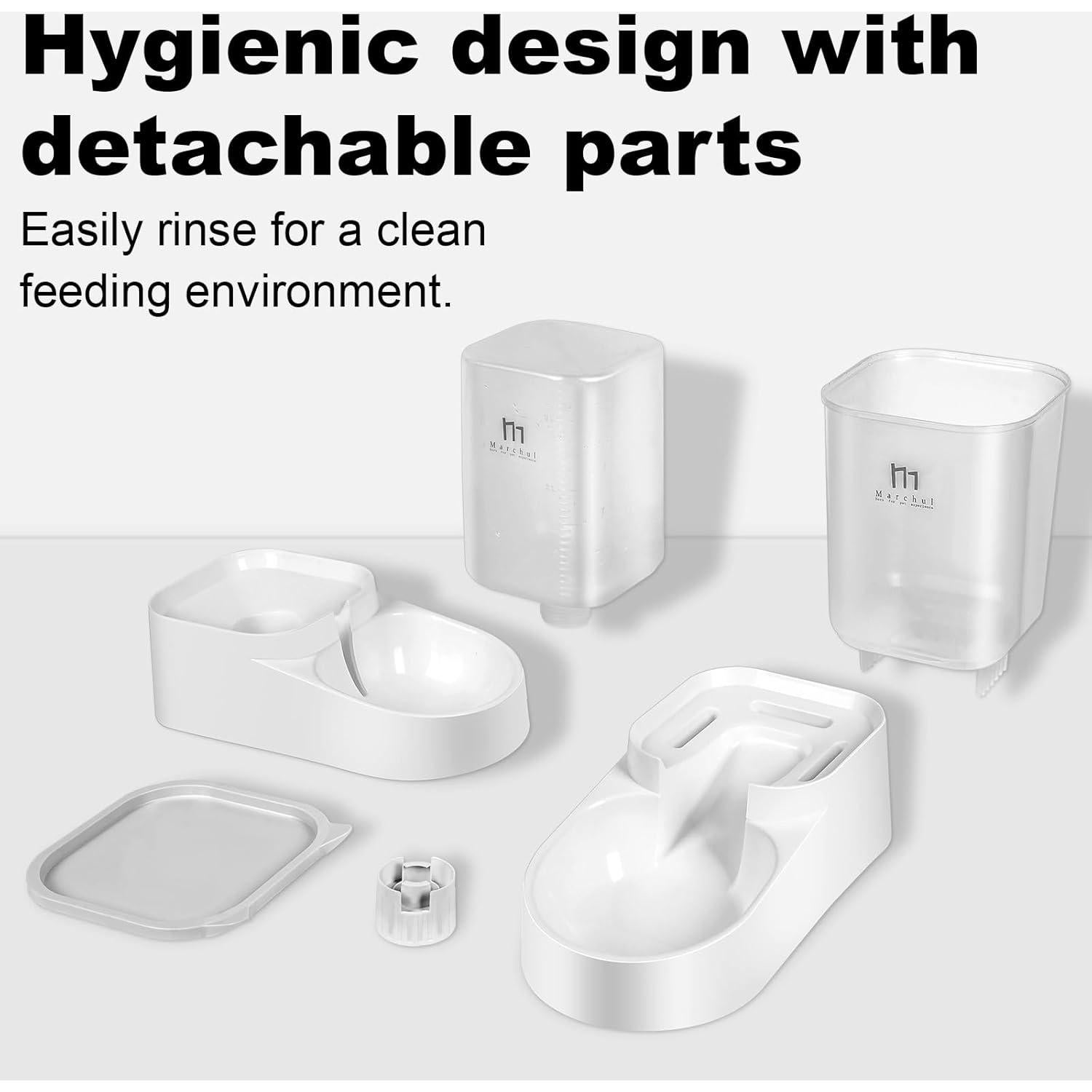 Dispensador Automático de Comida y Agua Marchul 3.8L para Gatos y Perros