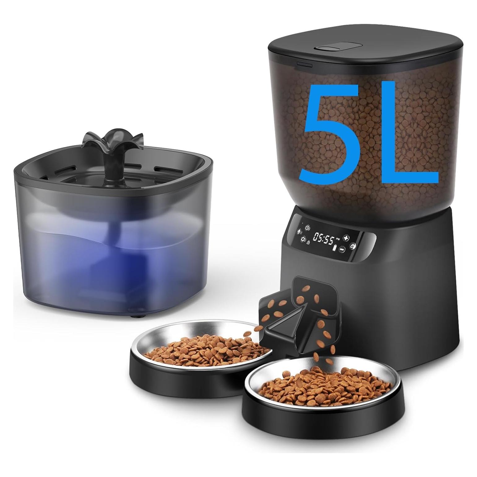 Dispensador Automático de Comida y Agua para Gatos CORGOTE 5L