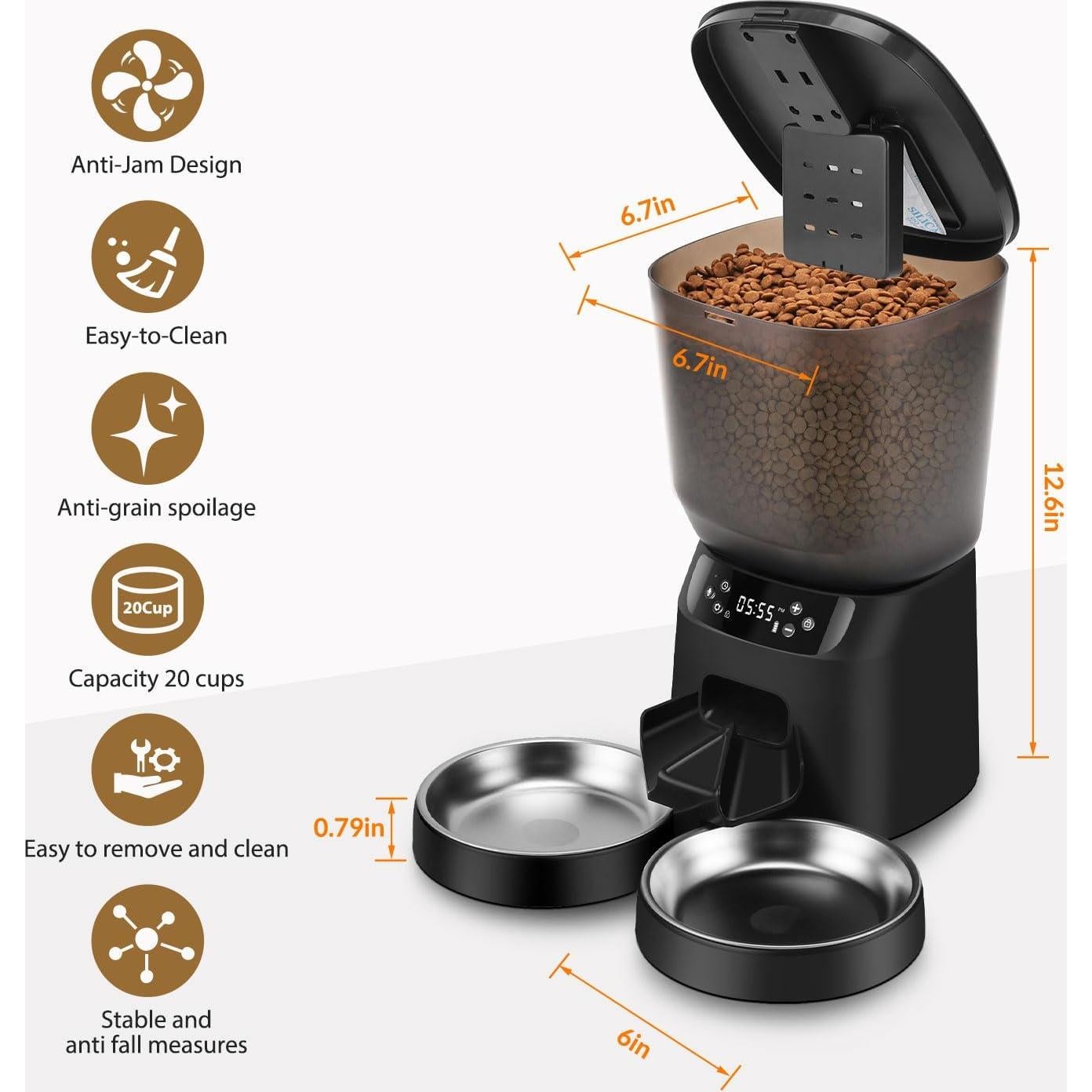 Dispensador Automático de Comida y Agua para Gatos CORGOTE 5L