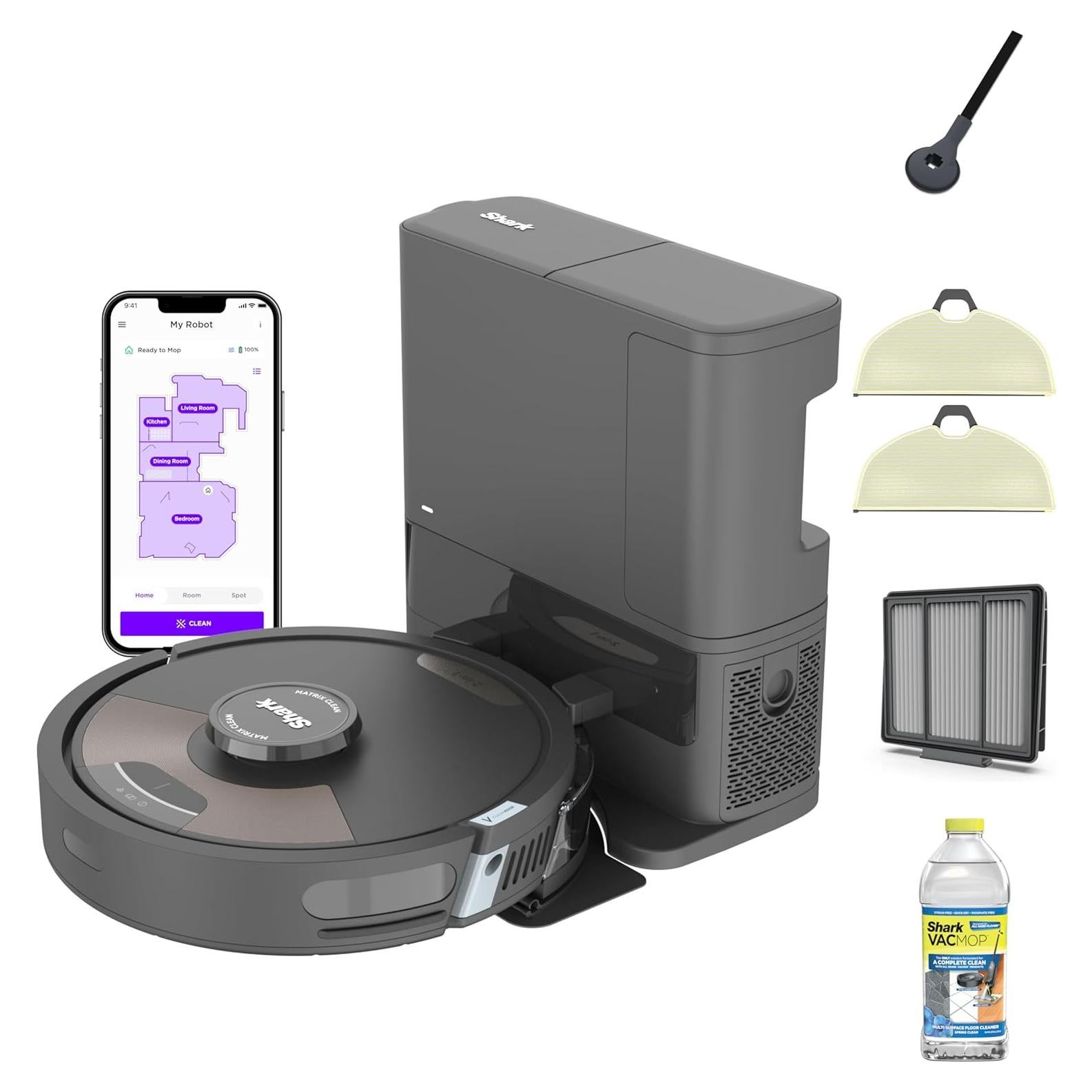 Aspiradora Robot Shark Matrix Plus 2 en 1 Autovaciable HEPA