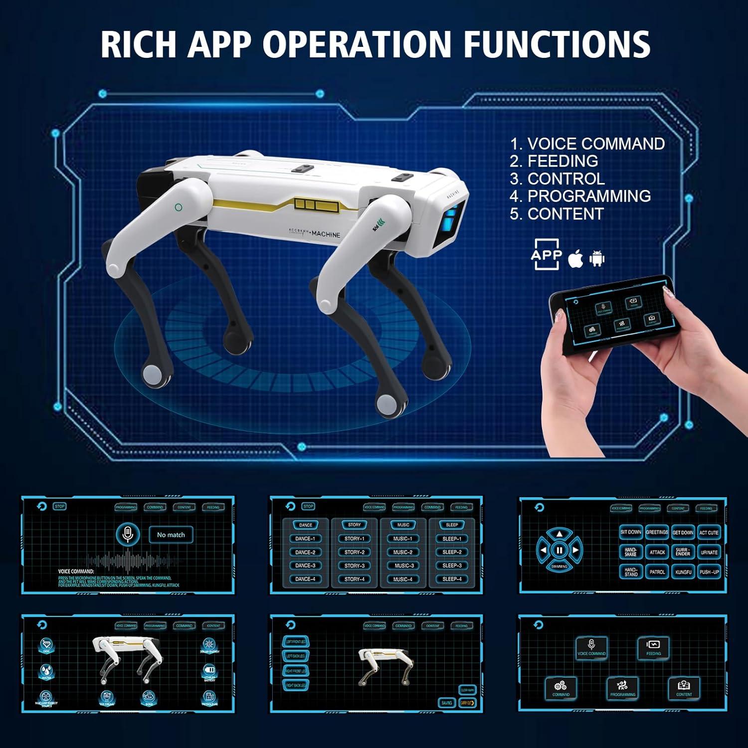 Perro Robot Inteligente Jaming 8002 Control Remoto y App