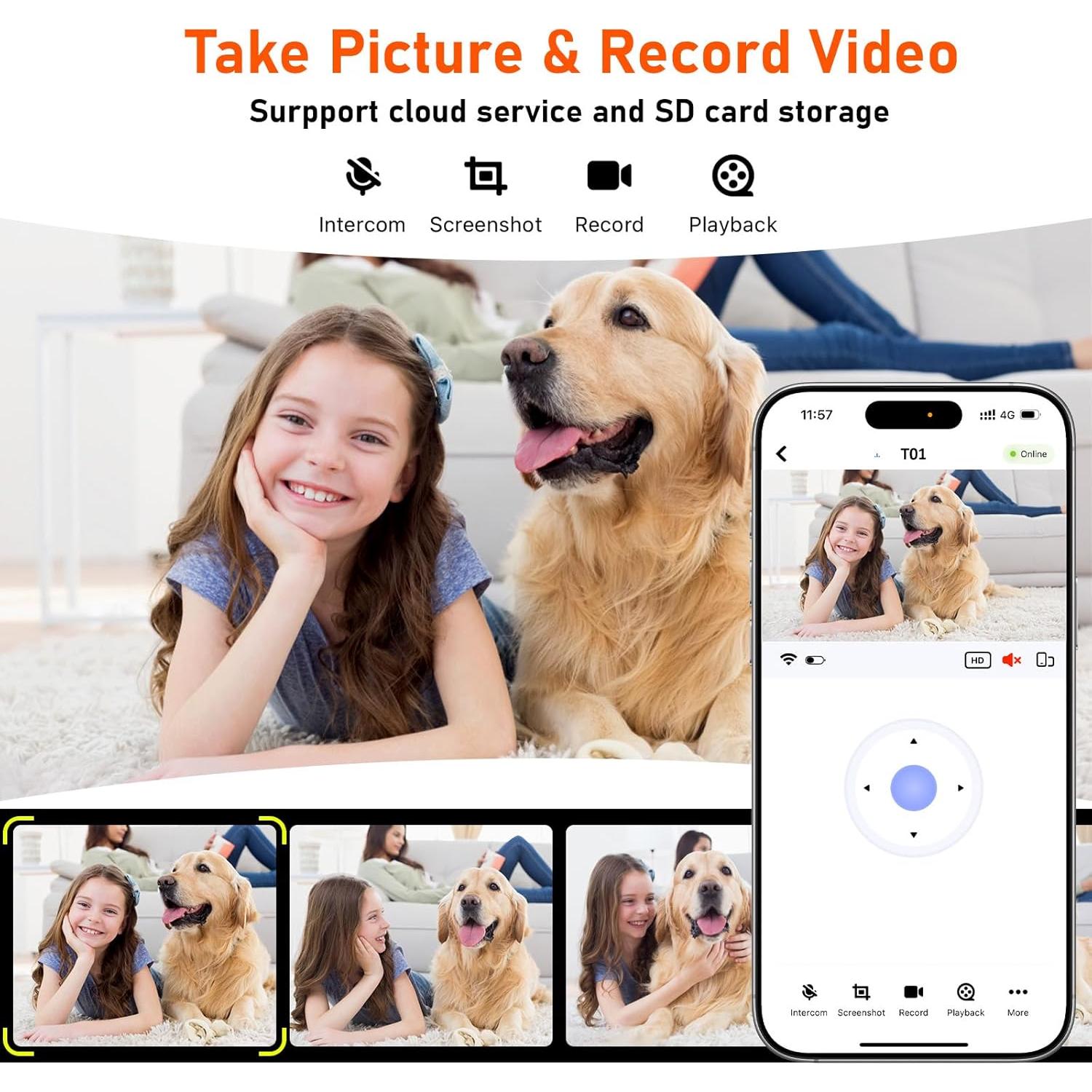 Cámara para Mascotas Mity Rain 1080P con Visión Nocturna