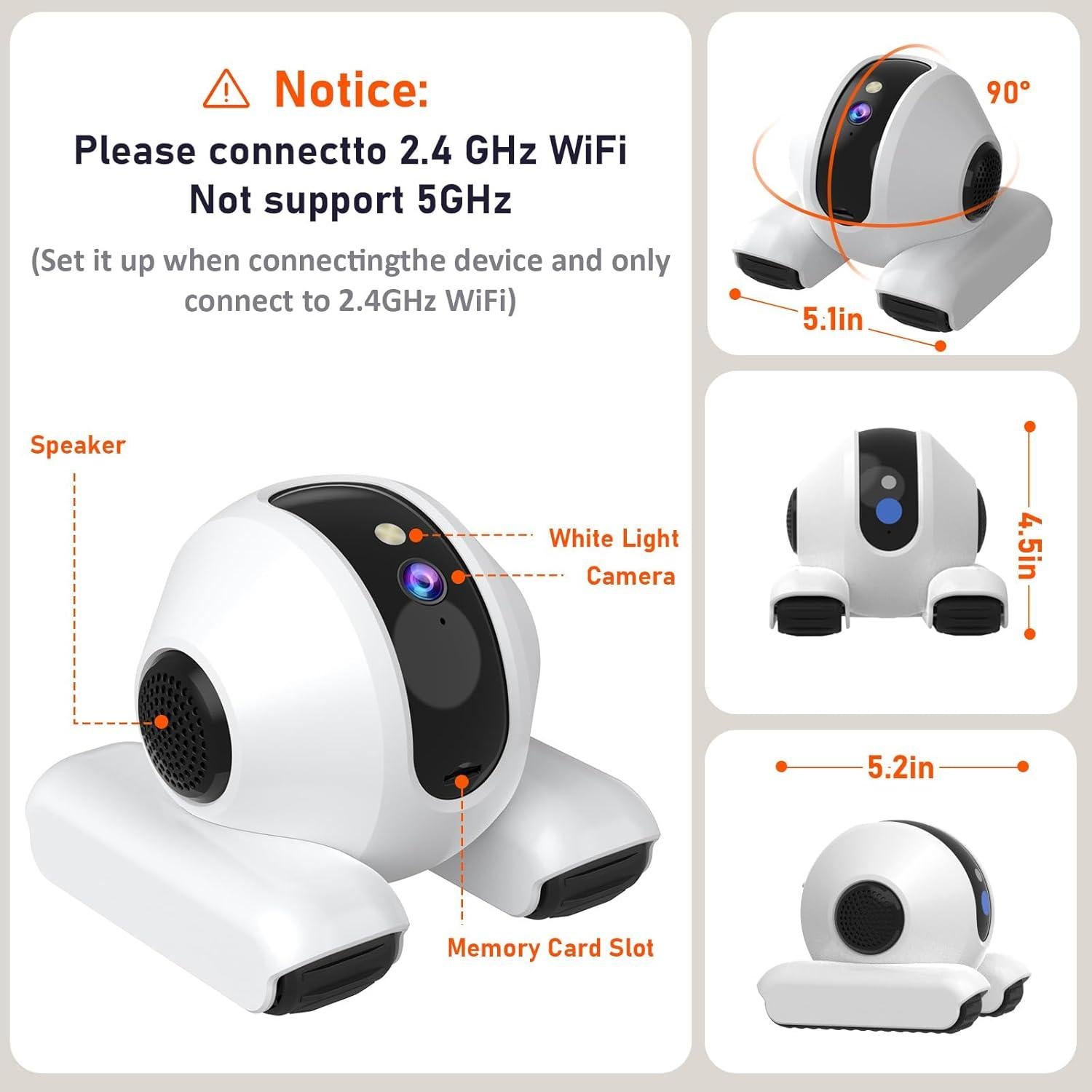 Cámara para Mascotas Mity Rain 1080P con Visión Nocturna