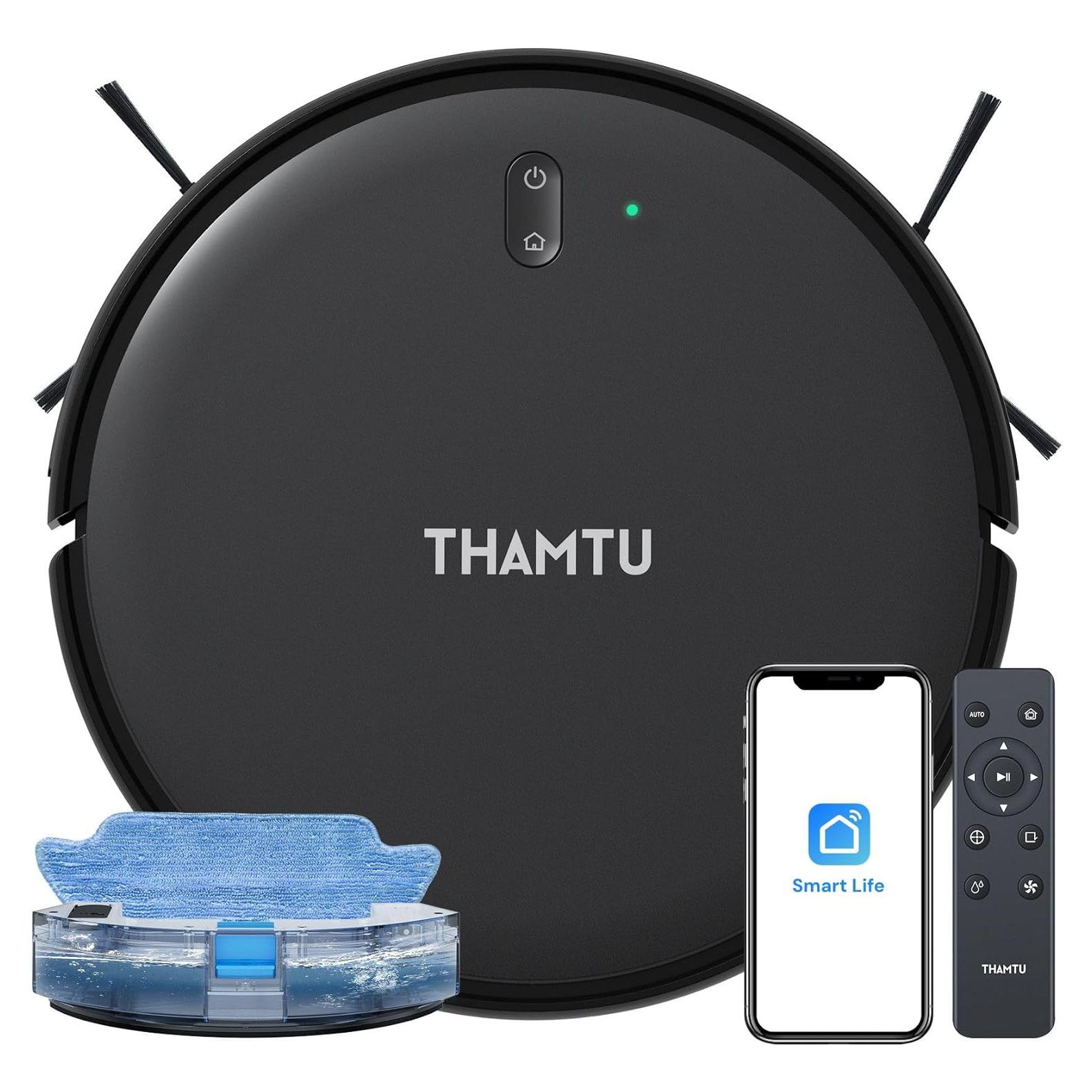 Aspiradora Robot Thamtu G-Max Inteligente WiFi 120min Pelo Mascotas