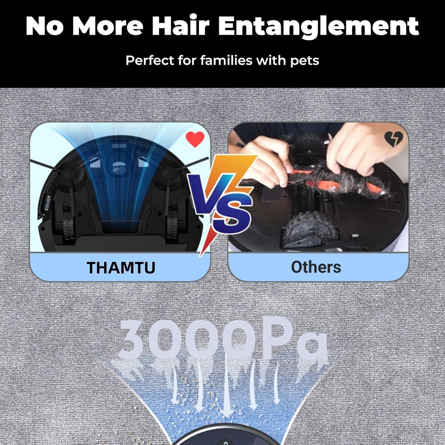 Aspiradora Robot Thamtu G-Max Inteligente WiFi 120min Pelo Mascotas