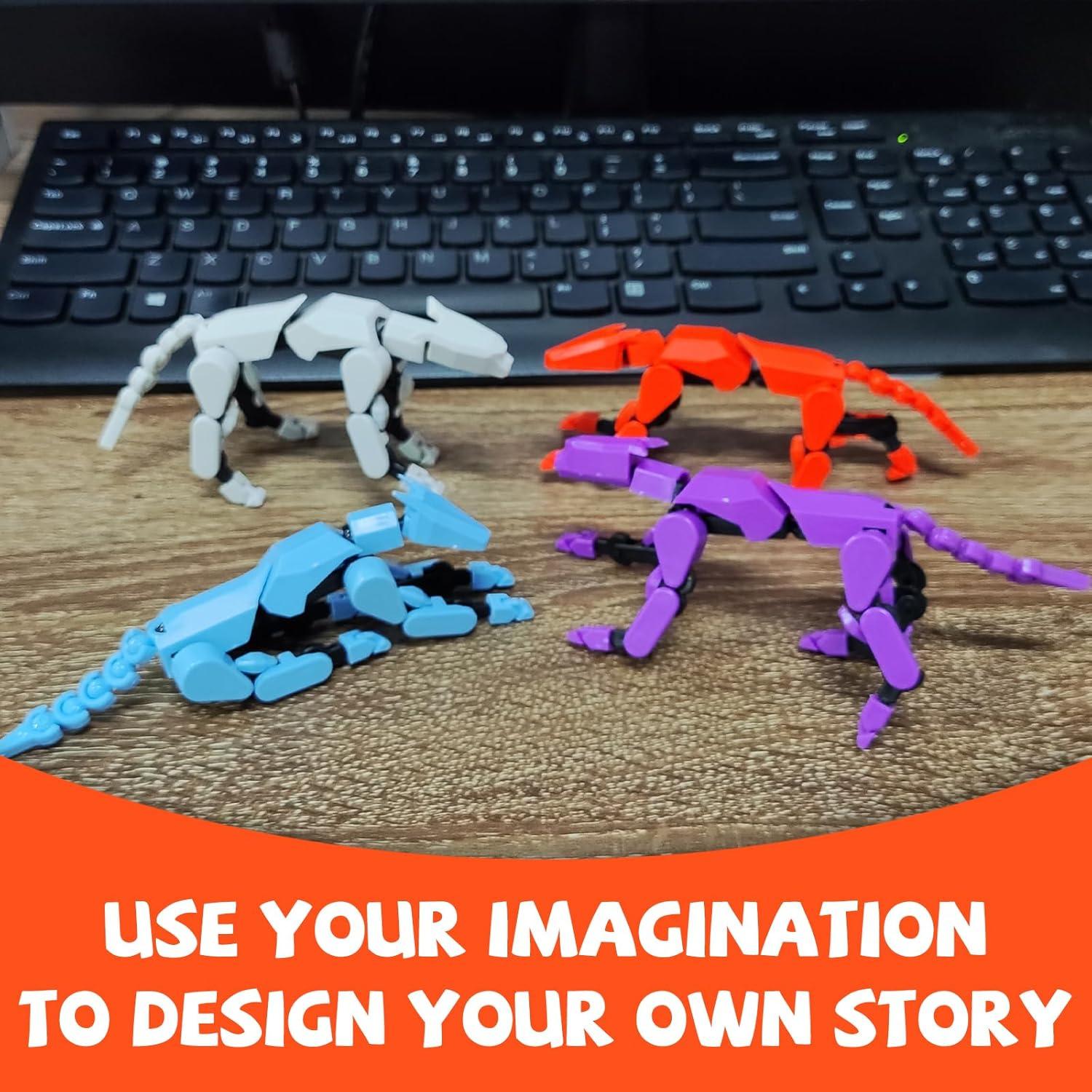 Conjunto de Figuras de Acción Titan13 Perro Robot 3D Blanco