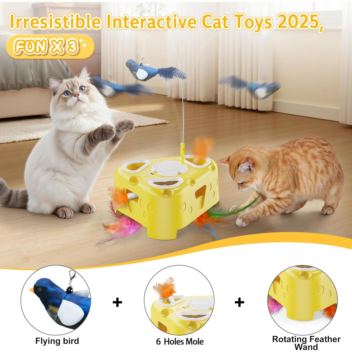 Juguete Interactivo para Gatos PANRIO 3-en-1 Recargable USB