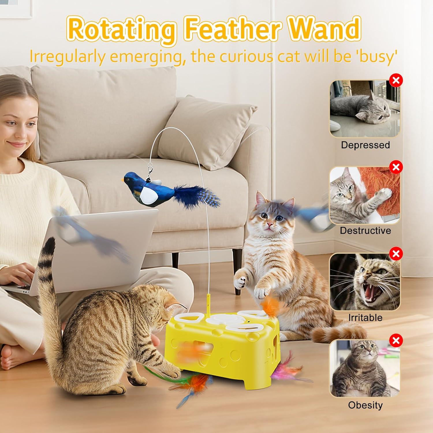 Juguete Interactivo para Gatos PANRIO 3-en-1 Recargable USB