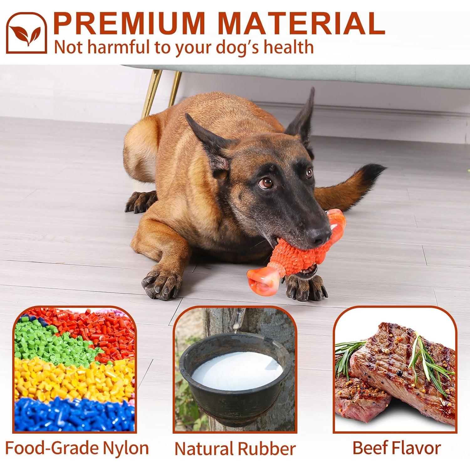 Juguete Indestructible para Perros Ujar - Tiburón Naranja 20cm