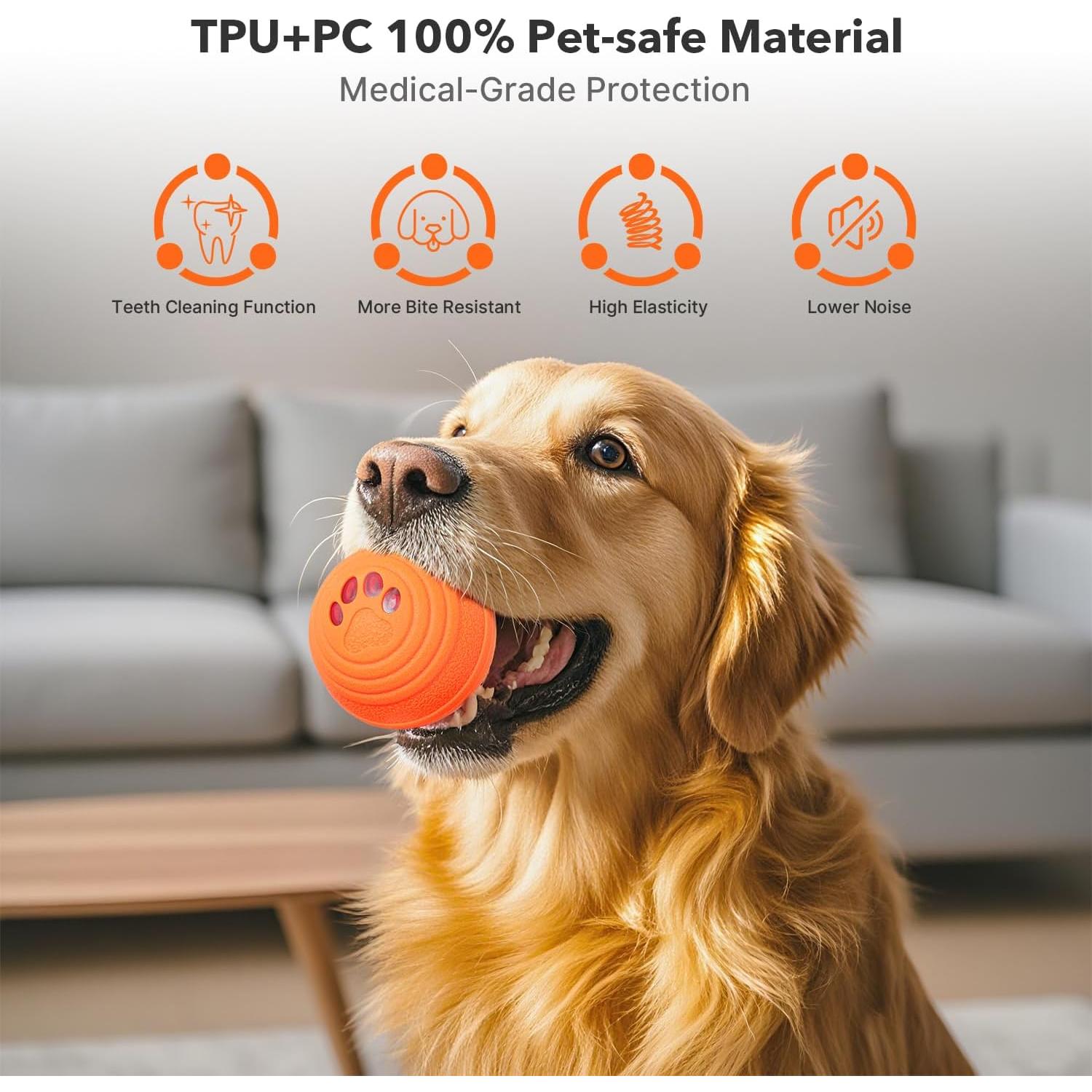 Pelota Interactiva para Perros Shenzhen Naranja 4 Modos 140g
