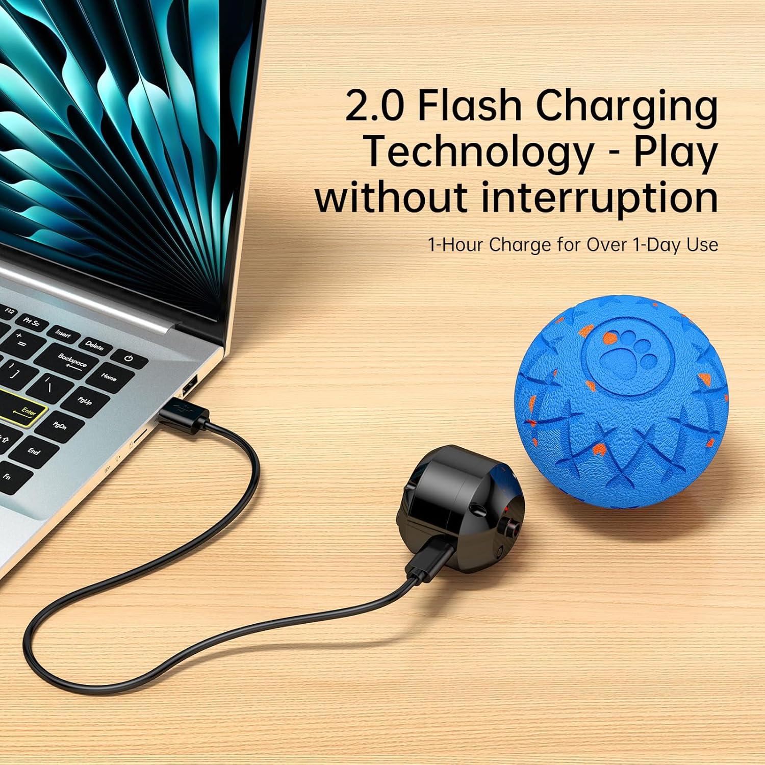 Pelota Interactiva para Perros XINGZUAN, 8 cm, E-TPU, IP54