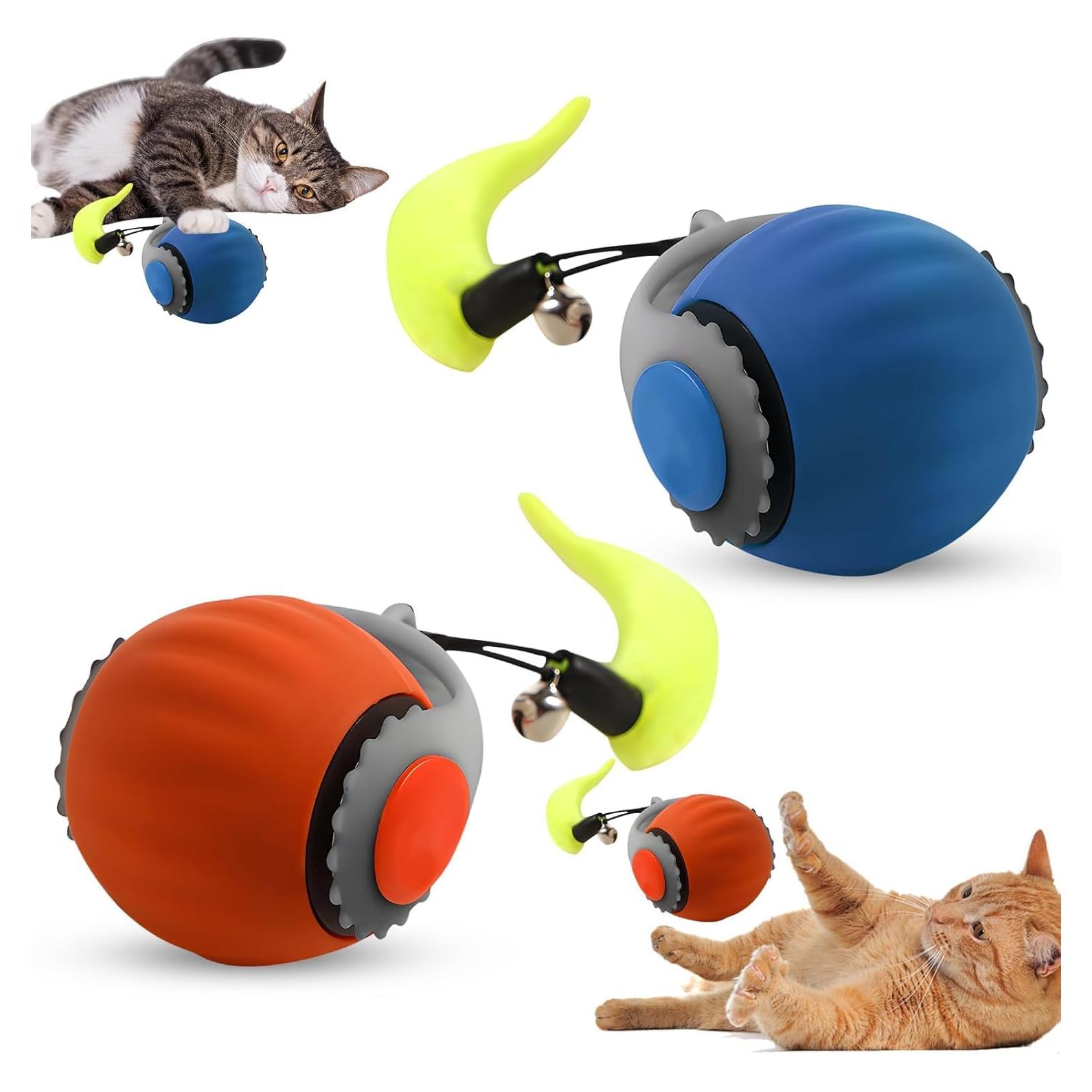 Paquete de 2 Bolas Interactivas para Gatos Ventiga - Juguetes de Movimiento