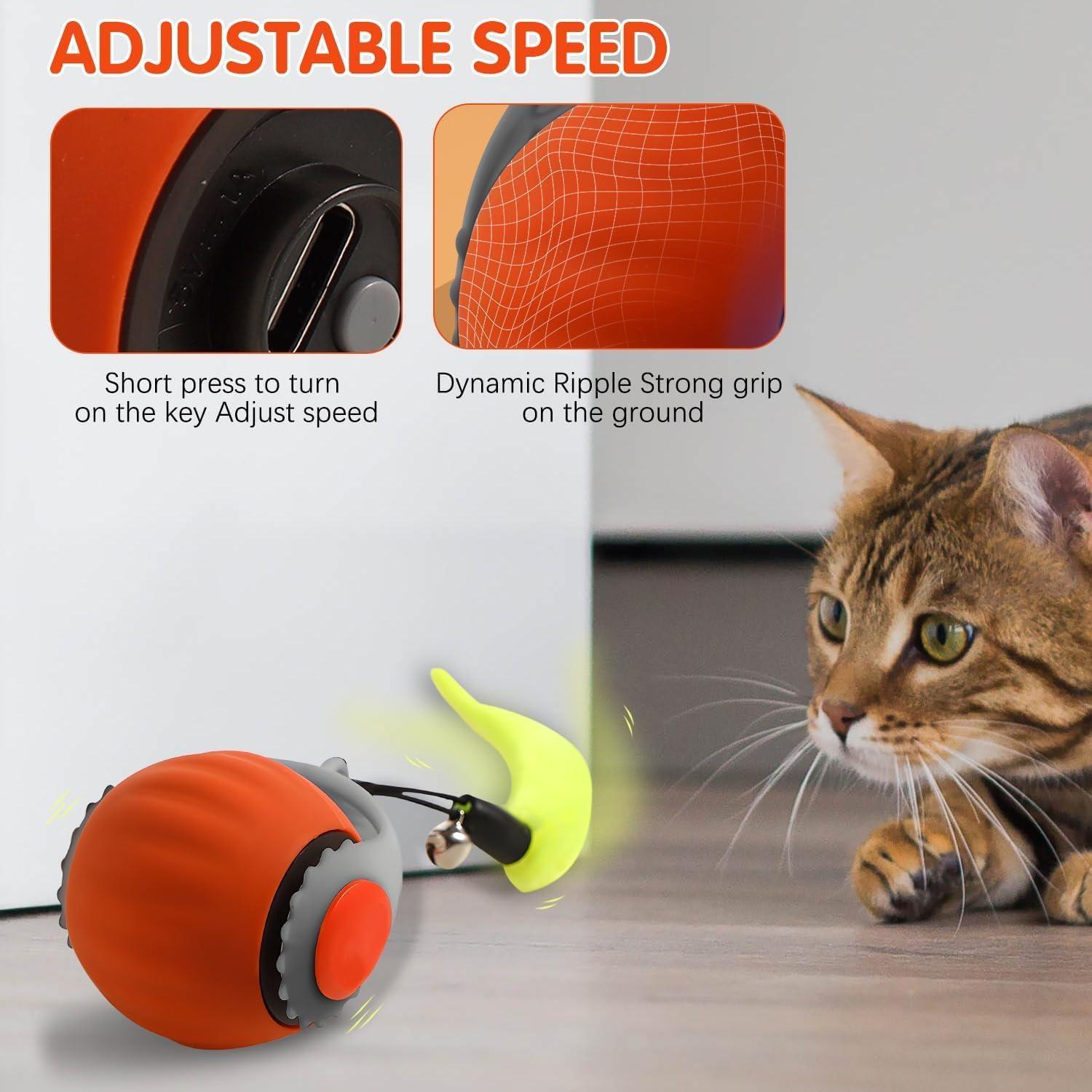Paquete de 2 Bolas Interactivas para Gatos Ventiga - Juguetes de Movimiento