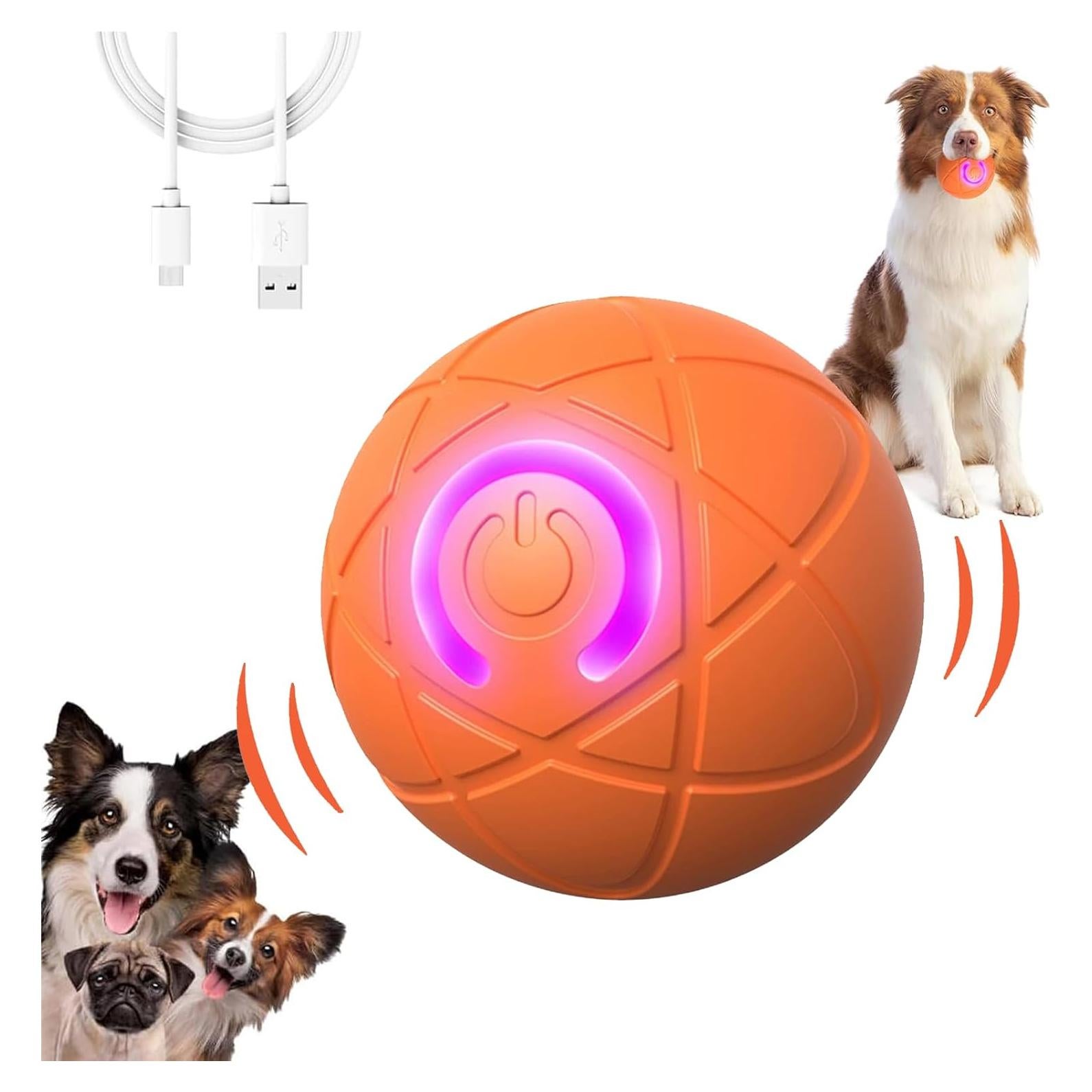 Bola de perro Aidmgndz interactiva 52mm naranja, auto-rebotante