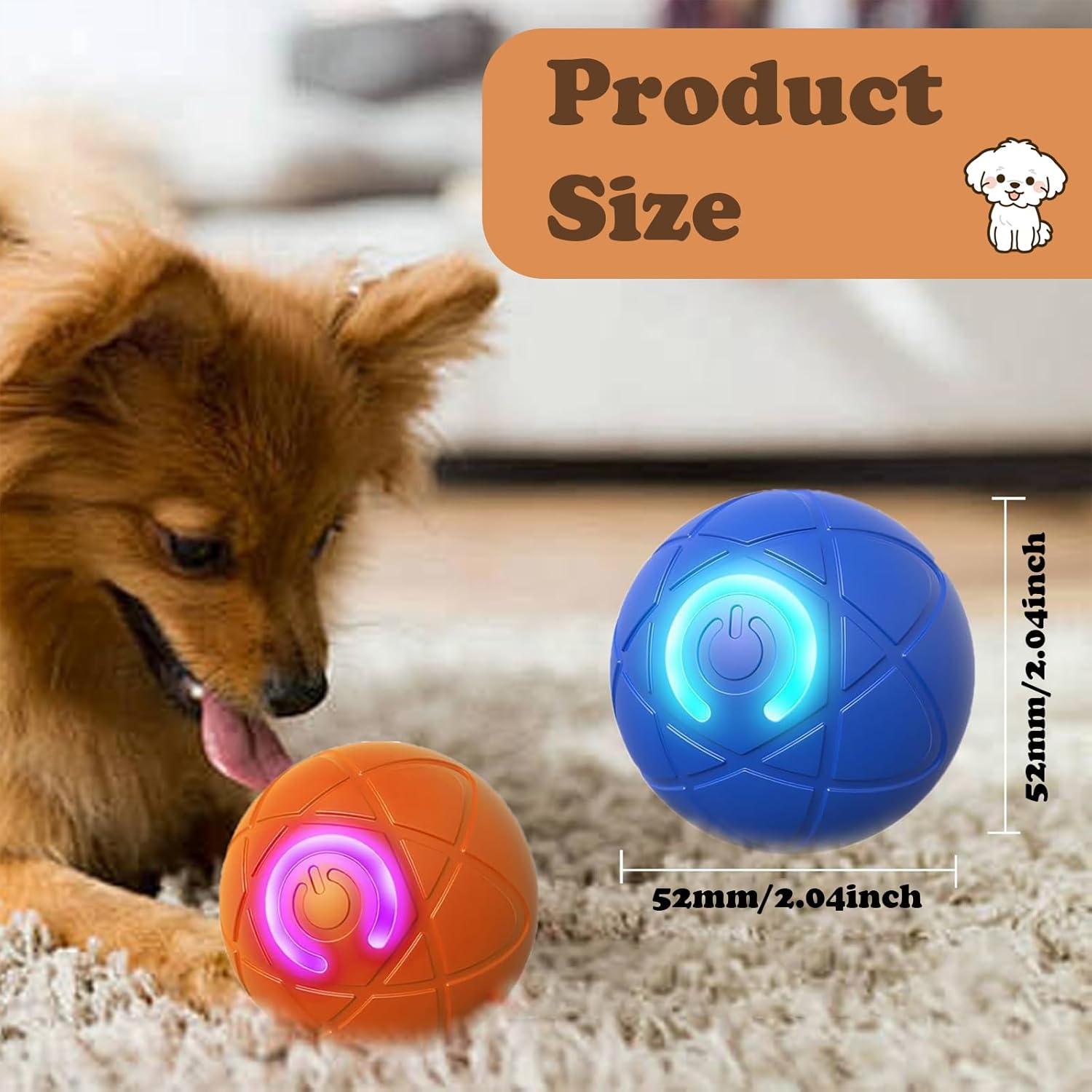 Bola de perro Aidmgndz interactiva 52mm naranja, auto-rebotante