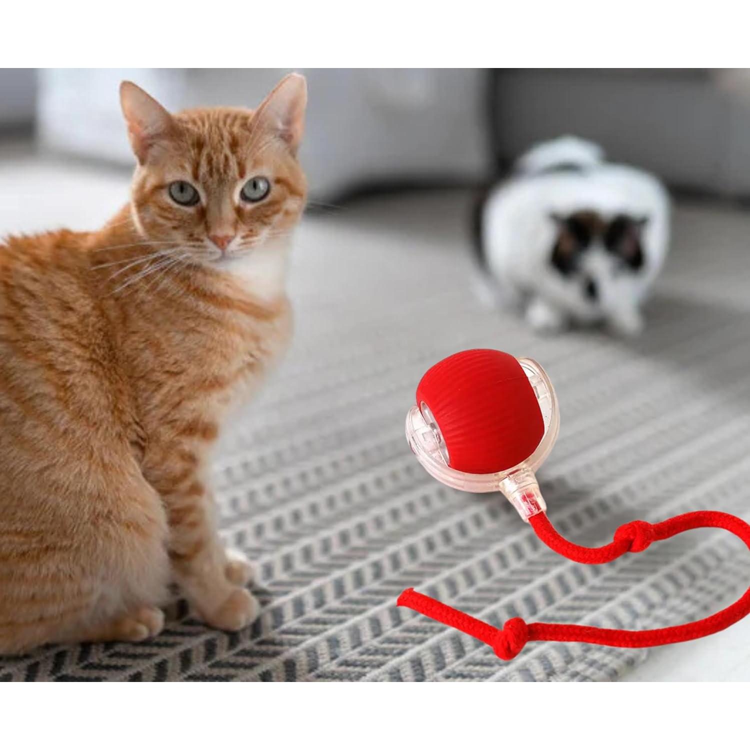 Juguete Interactivo para Gatos Bola Automática LED Rojo