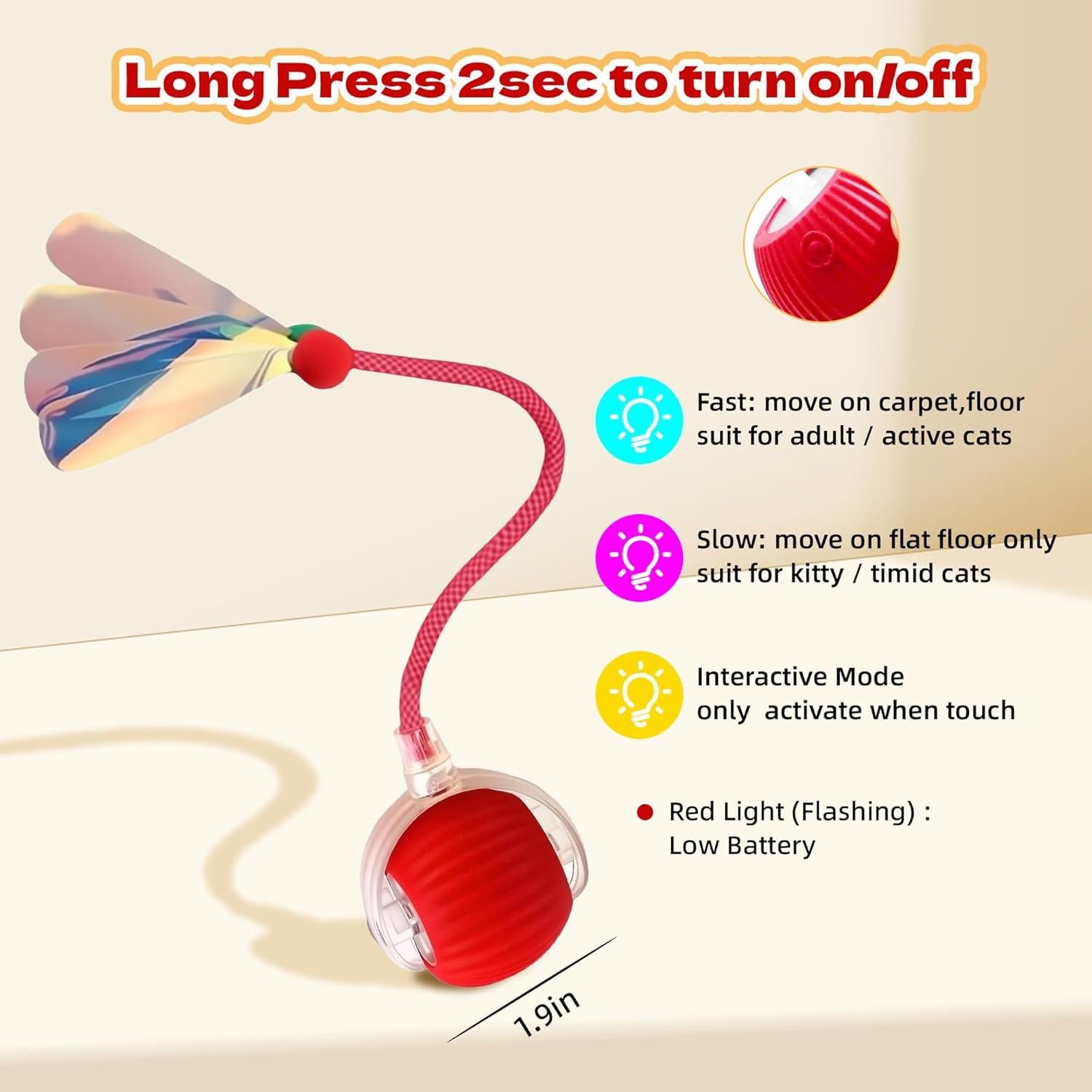 Paquete de 2 Juguetes Interactivos para Gatos Petayouj