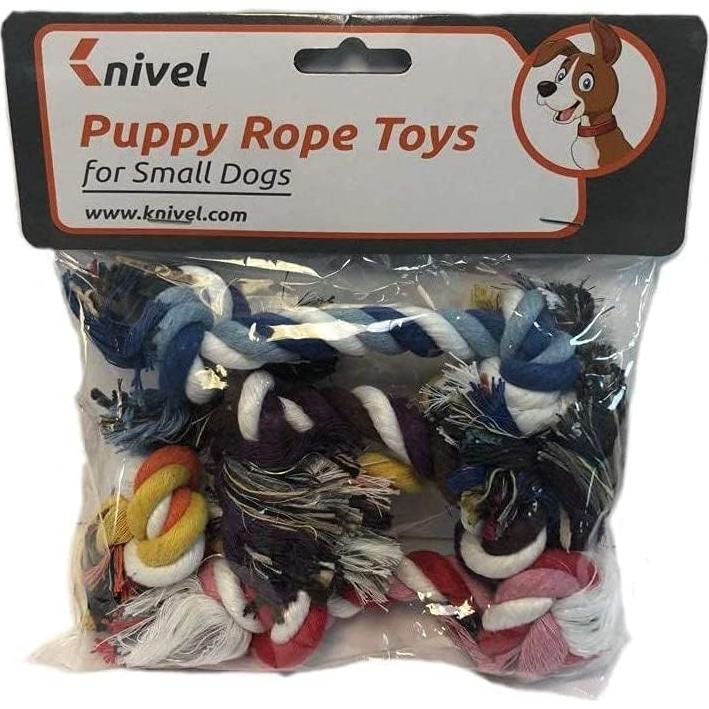 Juguetes de cuerda para perros pequeños Knivel - Paquete de 4