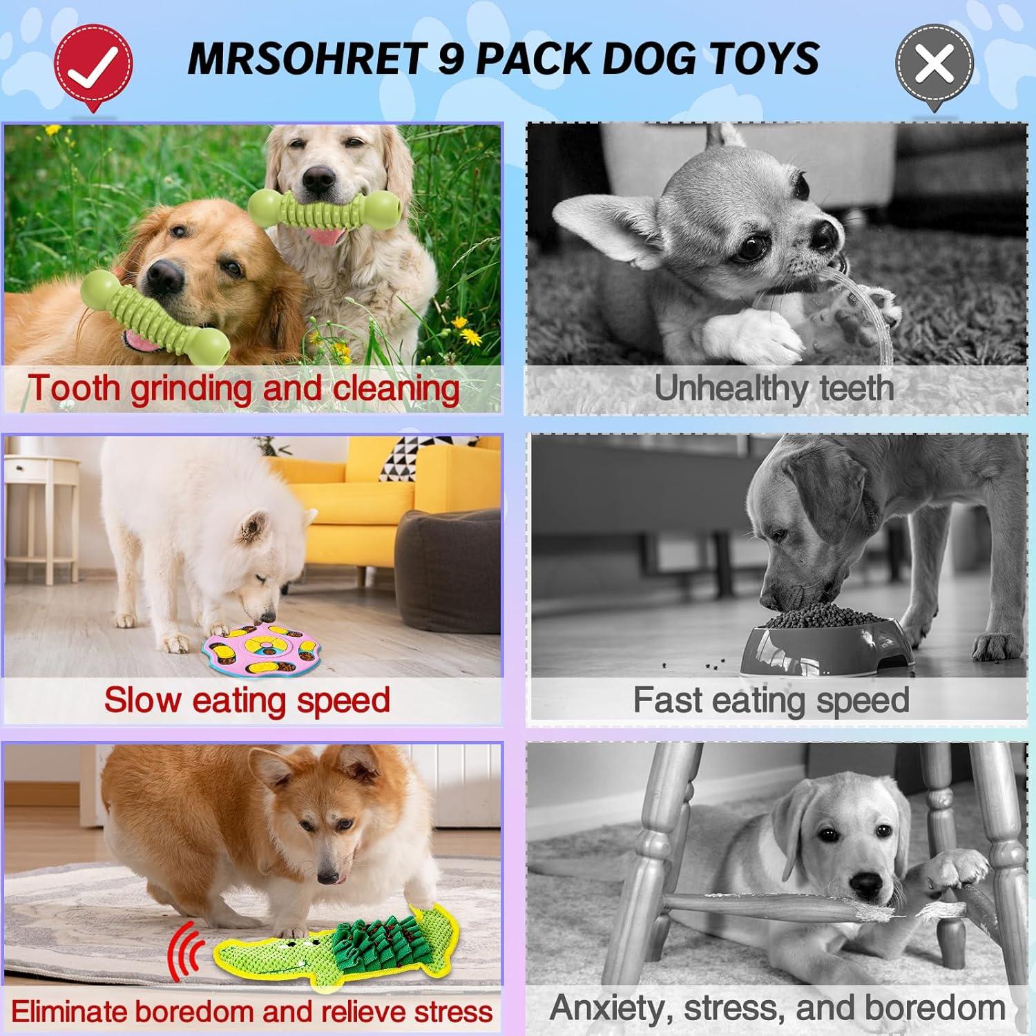 Juego de Rompecabezas Interactivo para Perros MRSOHRET 9 Piezas