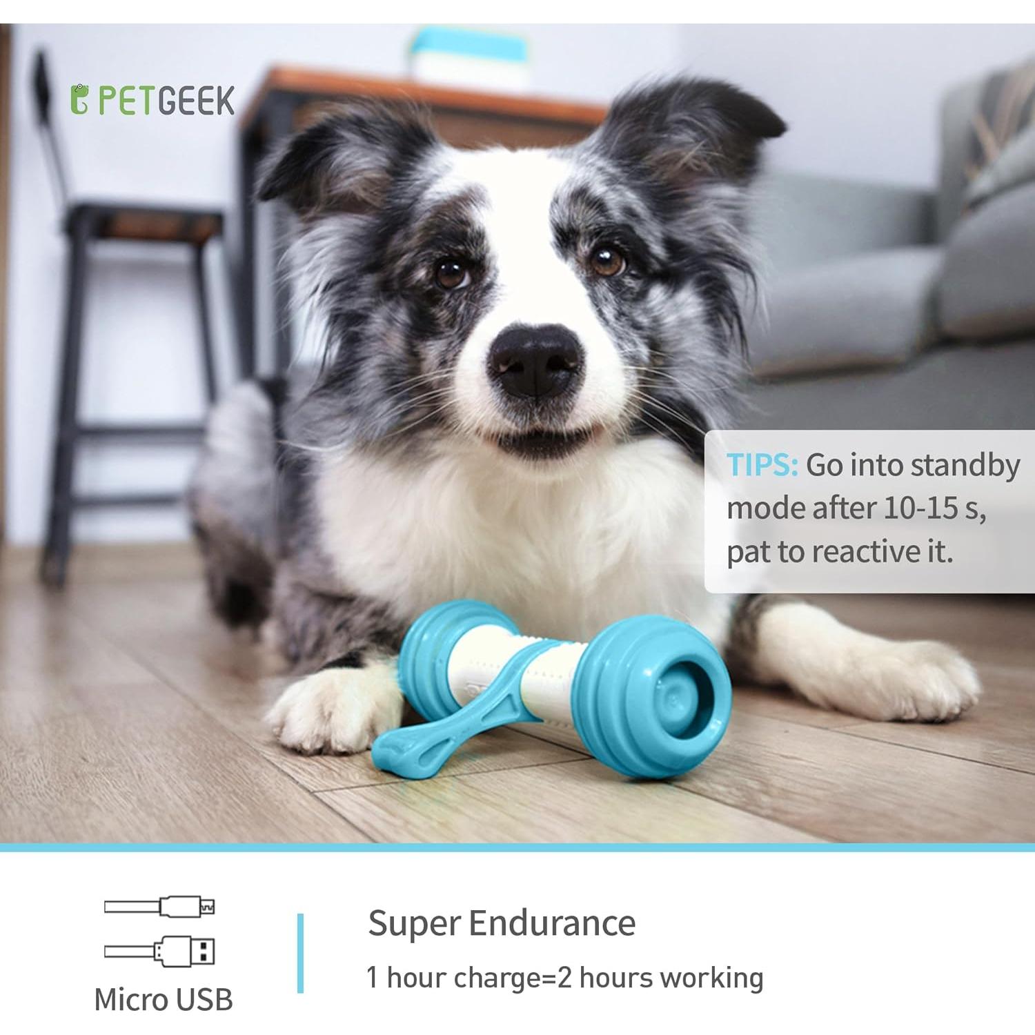 Juguete Interactivo para Perros PETGEEK Hueso Recargable USB