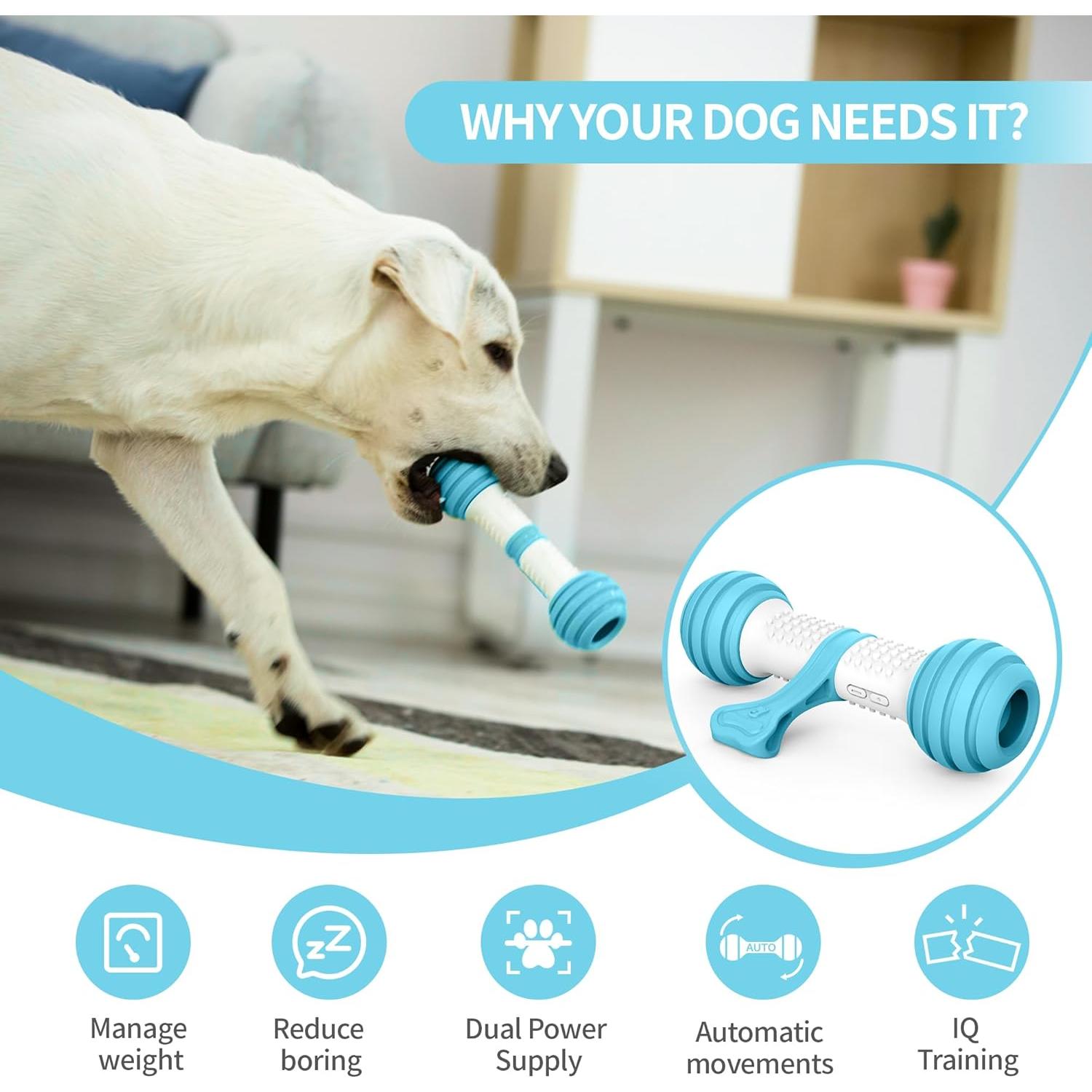 Juguete Interactivo para Perros PETGEEK Hueso Recargable USB
