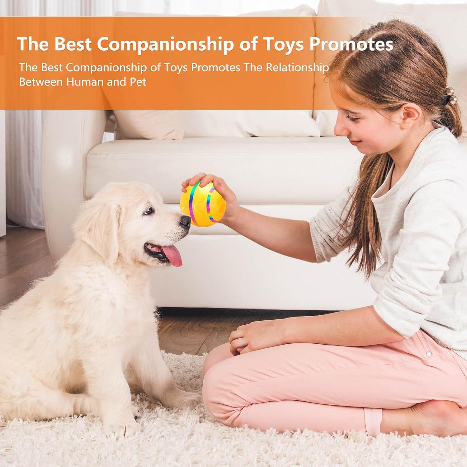 Juguete Interactivo para Perros HANIPUPPY Pelota Automática Amarilla