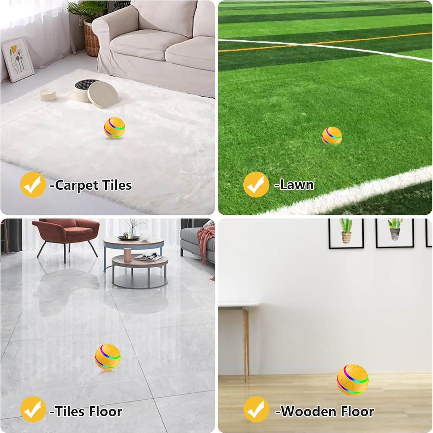 Juguete Interactivo para Perros HANIPUPPY Pelota Automática Amarilla