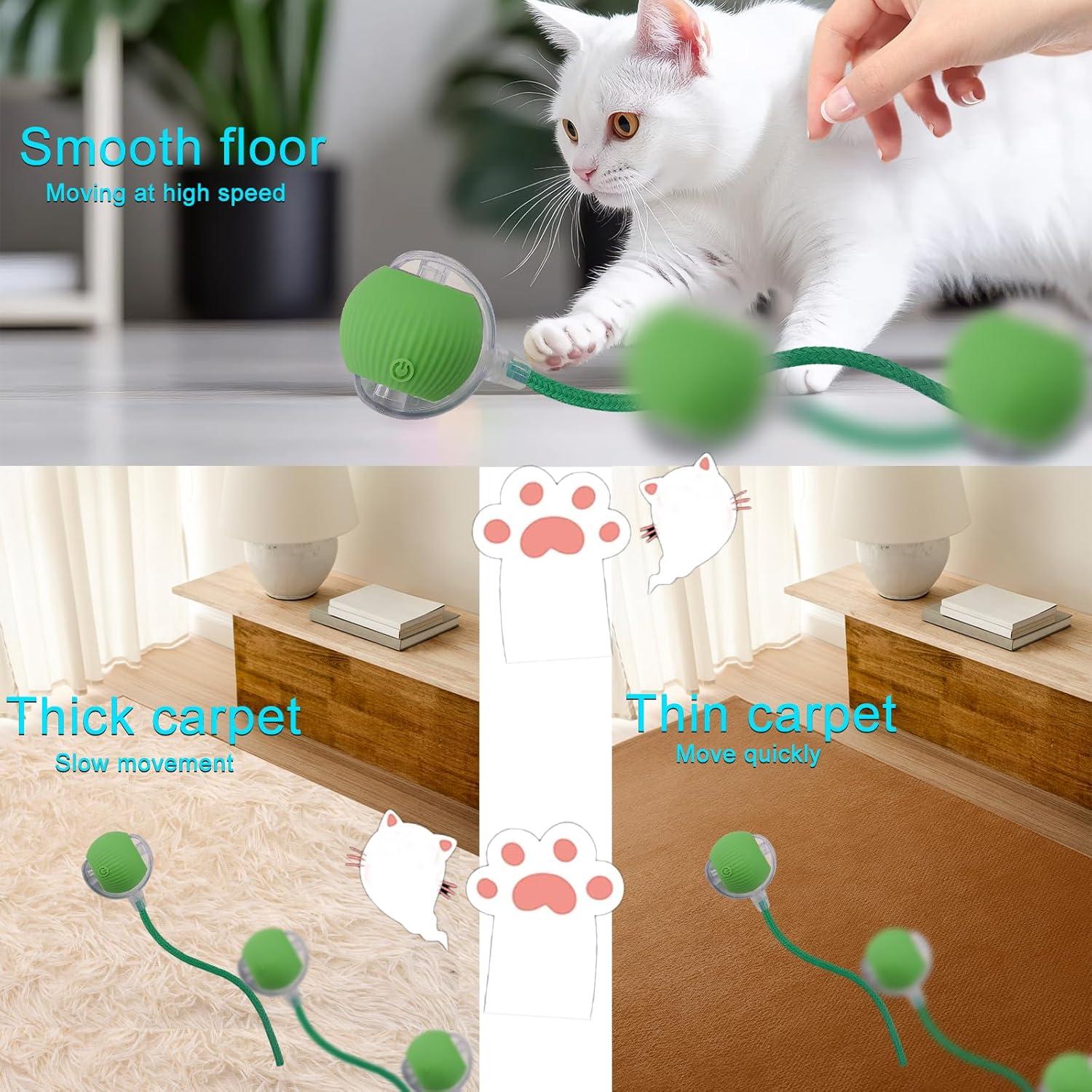 Bola Interactiva para Gatos y Perros Hetuyon - Verde, 5.8cm