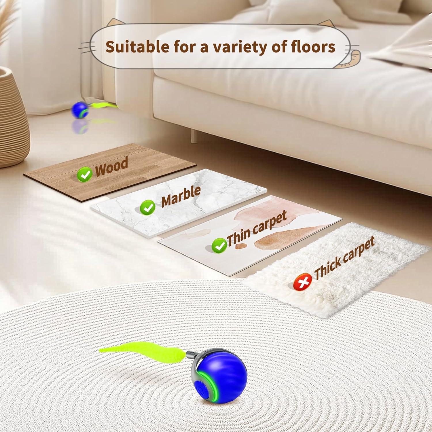 Juguete Interactivo para Gatos QKOQKO Speedy Tail 2.0 Azul