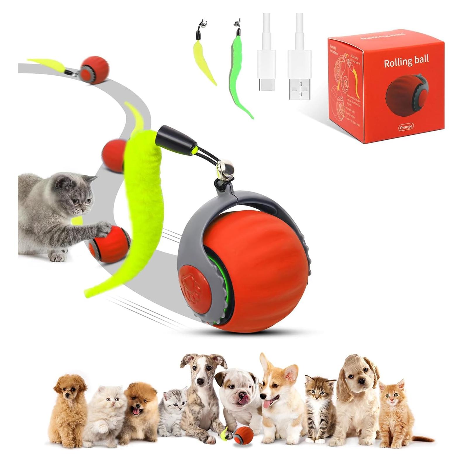 Bola Interactiva para Gato HNP Rojo 71 cm Recargable USB