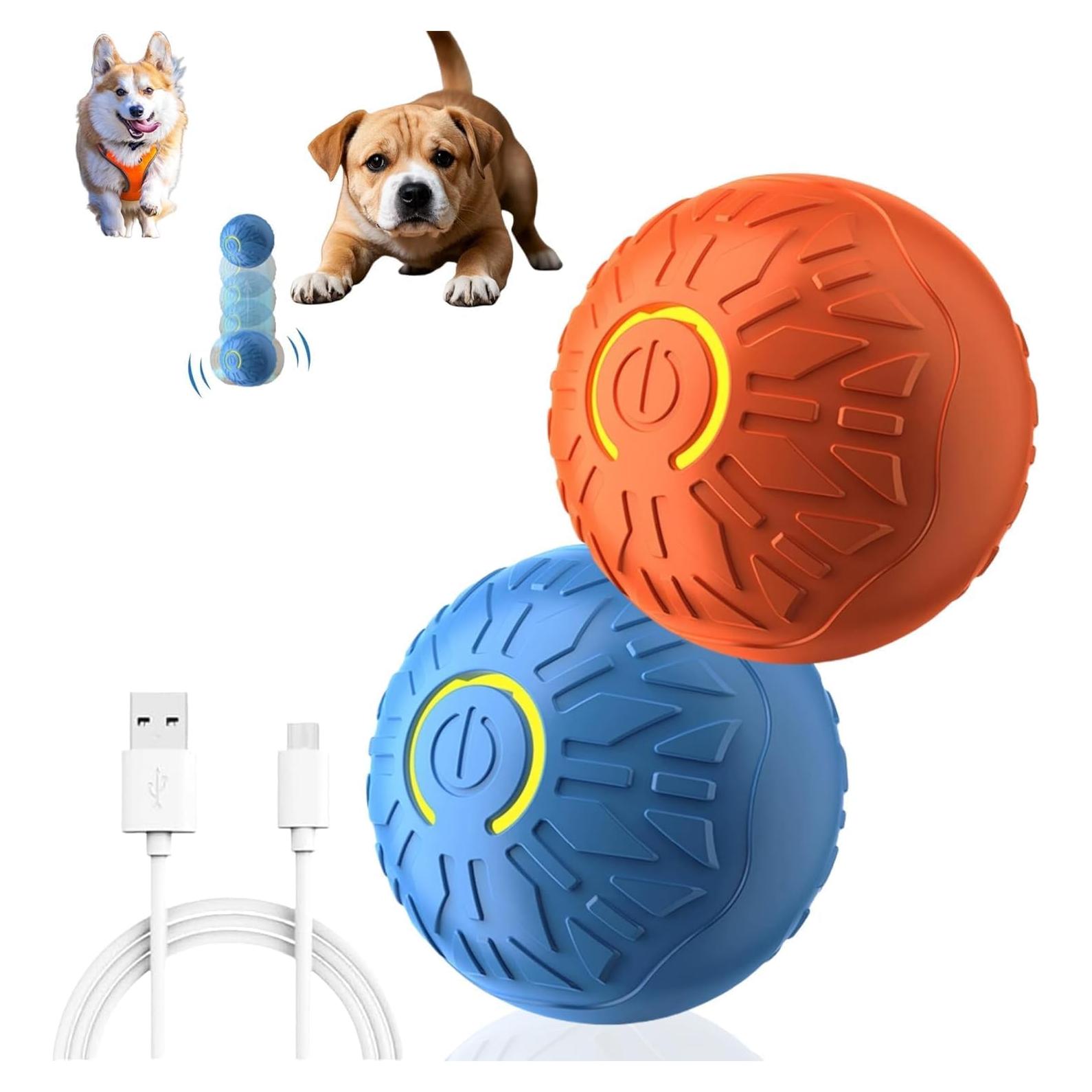 2 Pcs Interactive Dog Toys Dog Ball 2025 New Vibrating Dogs Balls Pet Bounce Bal Smart Jumping Ball