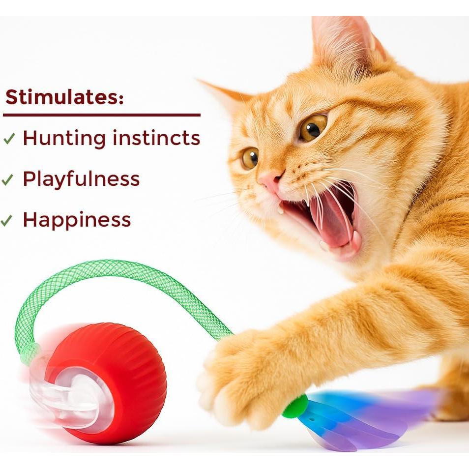 Juguete Interactivo para Gatos Umadeus - Cola de Plumas, Recargable